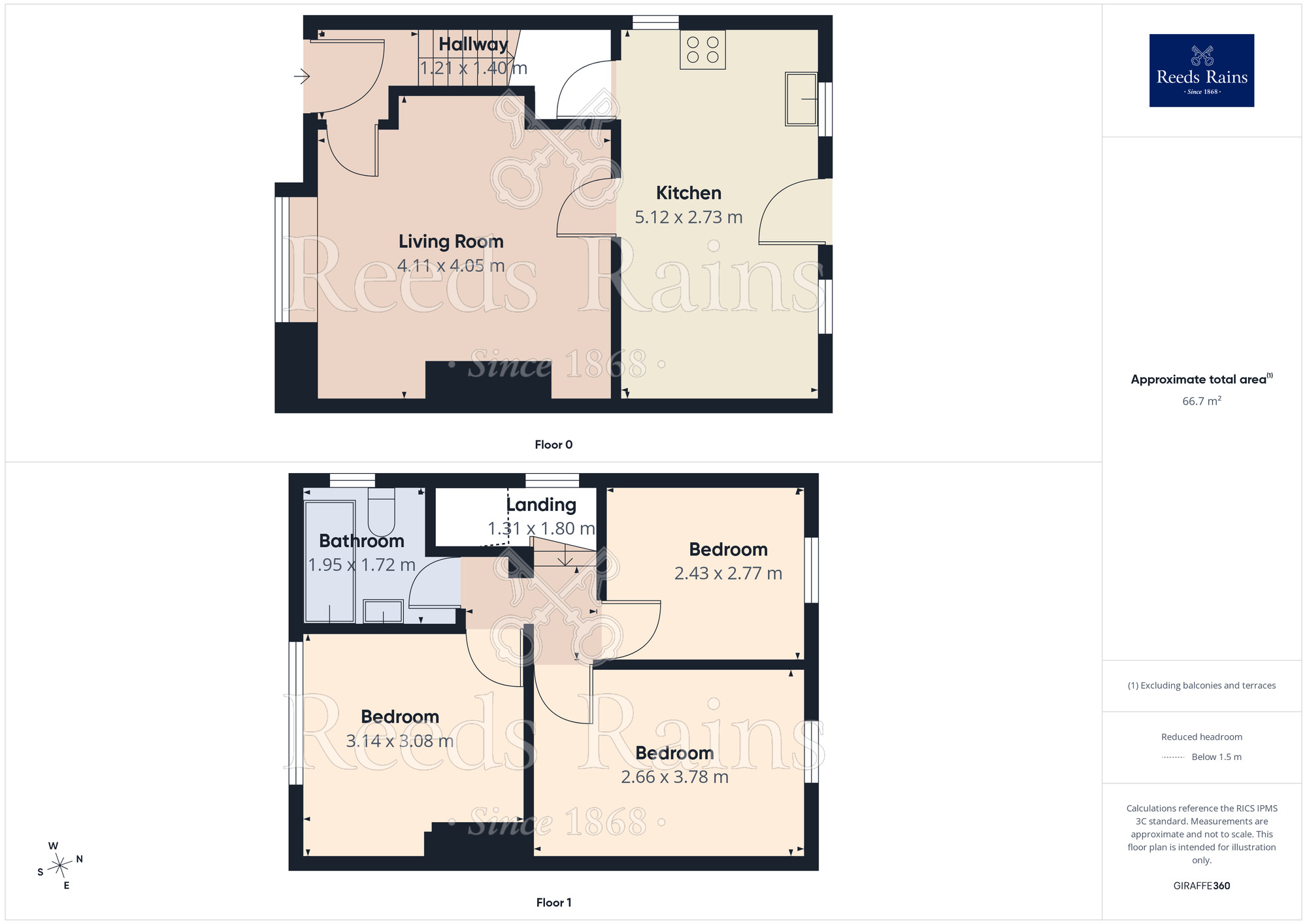 Floorplan of 3 bedroom Semi Detached House for sale, Tinker Road, Rawmarsh, South Yorkshire, S62