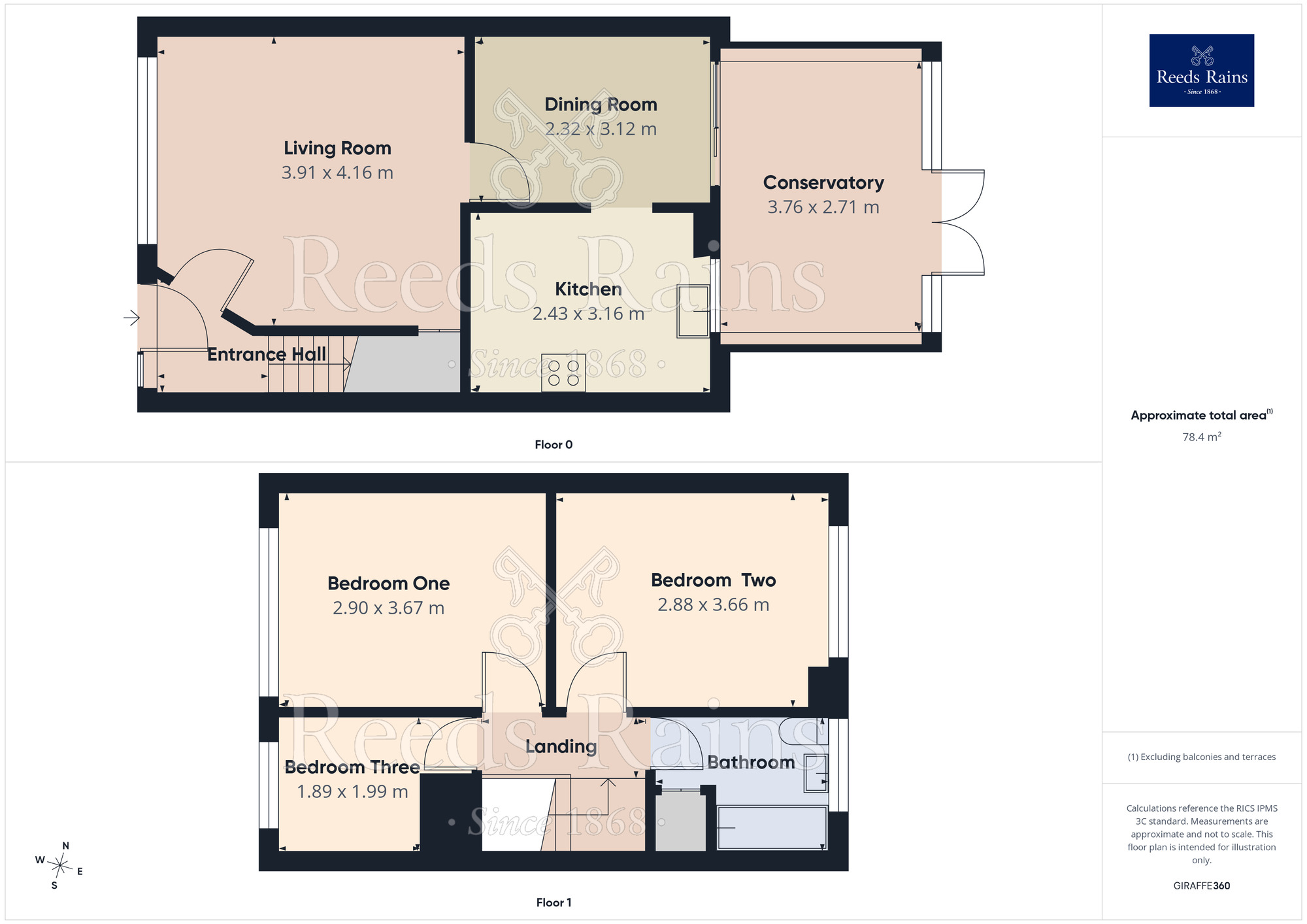 Floorplan of 3 bedroom Mid Terrace House for sale, Fielding Drive, Bramley, South Yorkshire, S66