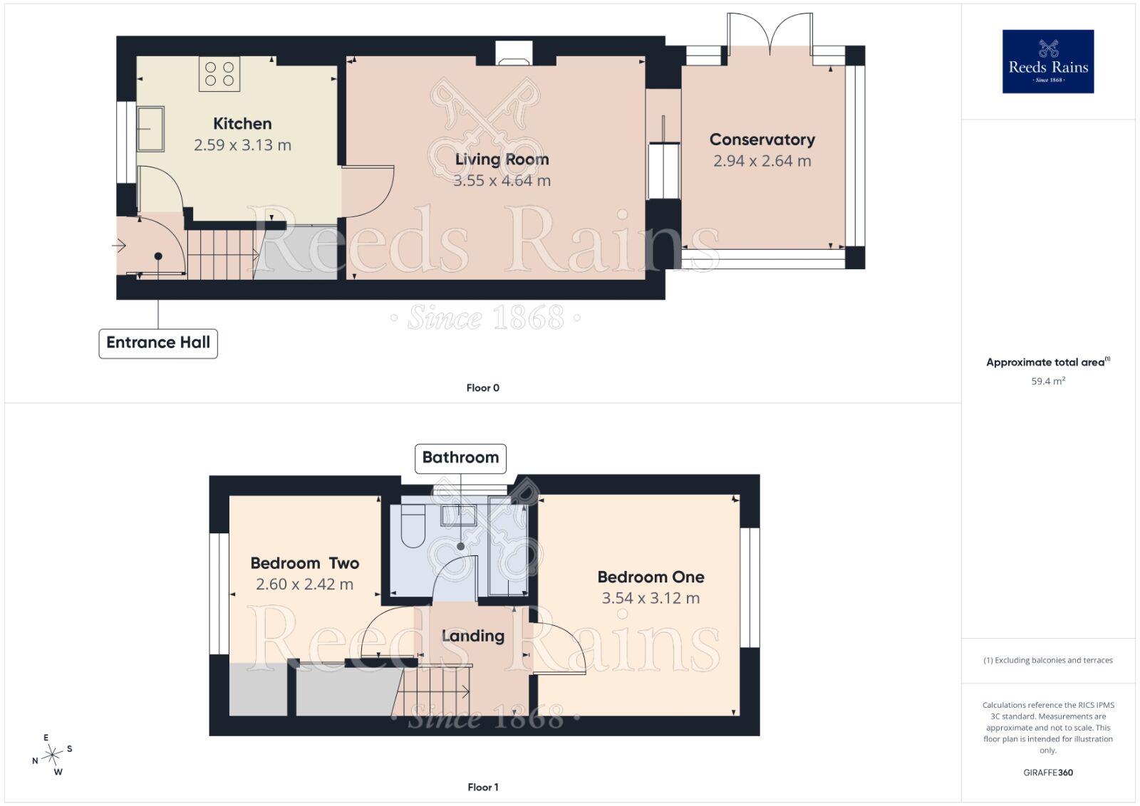 Floorplan of 2 bedroom Semi Detached House for sale, Trueman Green, Maltby, South Yorkshire, S66