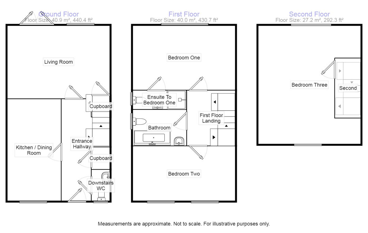Floorplan of 3 bedroom Semi Detached House to rent, Chapel Lane, Westfield, East Sussex, TN35
