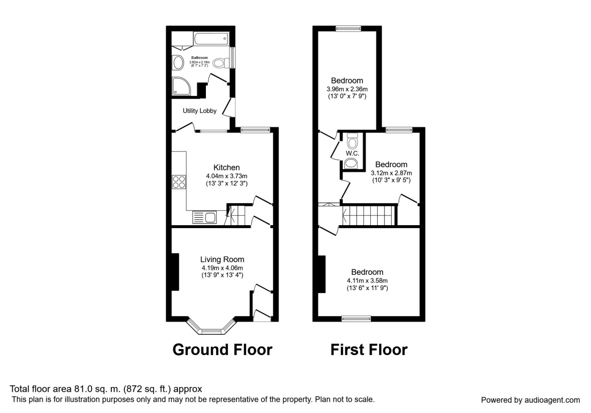 Floorplan of 3 bedroom Mid Terrace House to rent, Wish Street, Rye, East Sussex, TN31