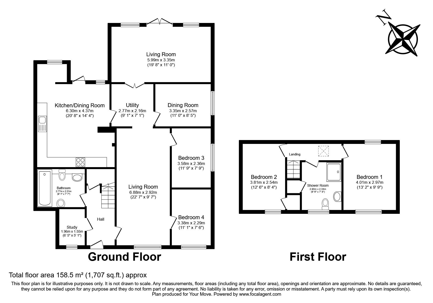 Floorplan of 5 bedroom Detached House for sale, Lydd Road, Camber, Rye, TN31