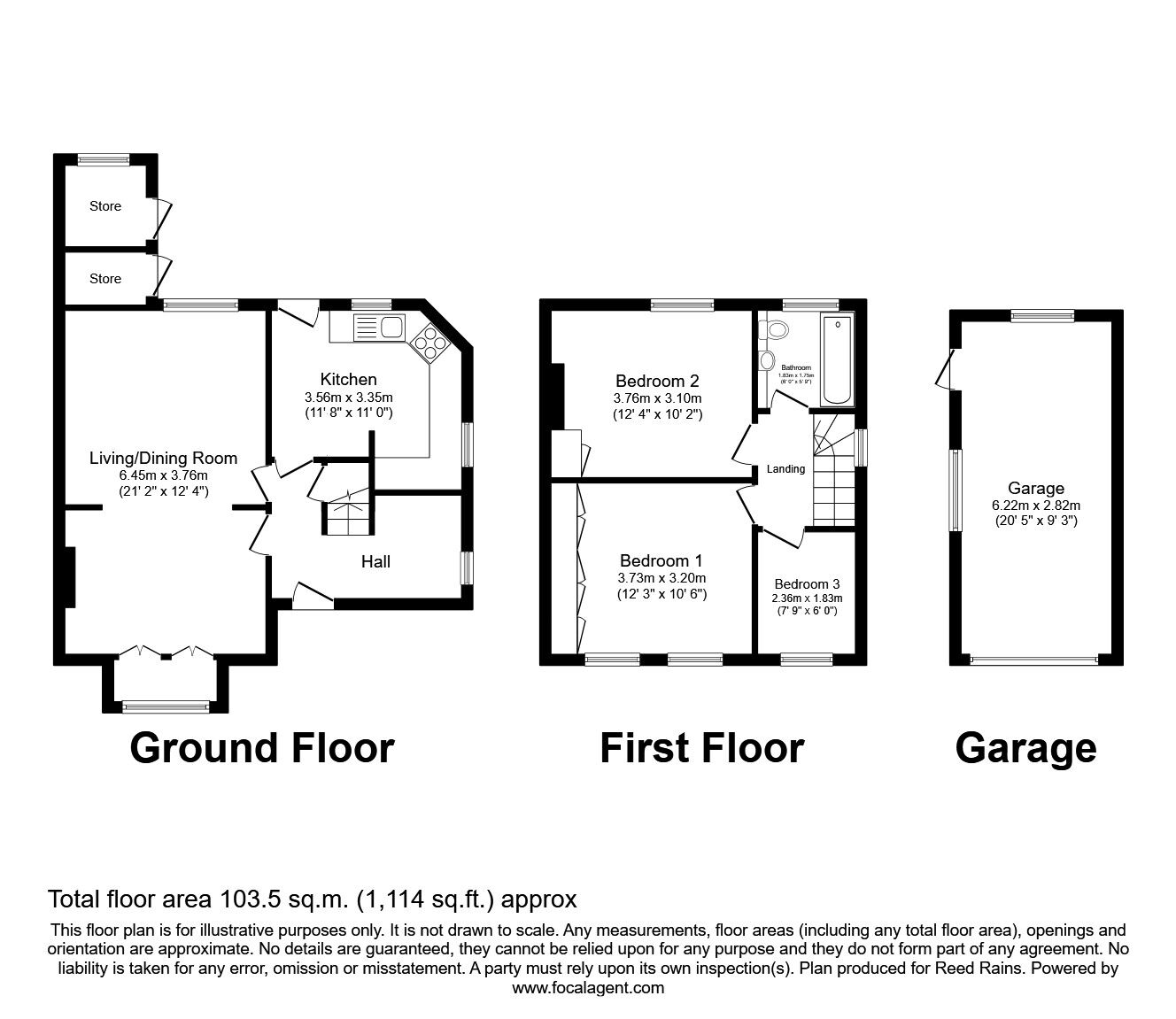 Floorplan of 3 bedroom Semi Detached House to rent, Udimore Road, Rye, TN31