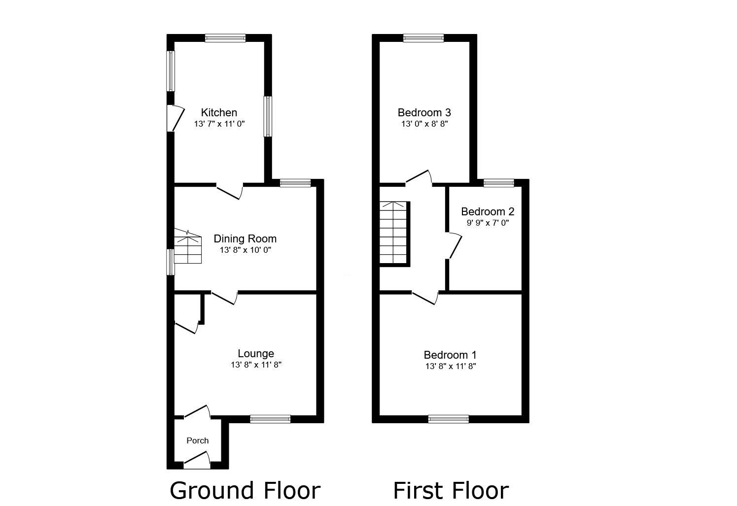 Floorplan of 2 bedroom End Terrace House for sale, Doleham Cottages, Doleham Hill, Hastings, TN35