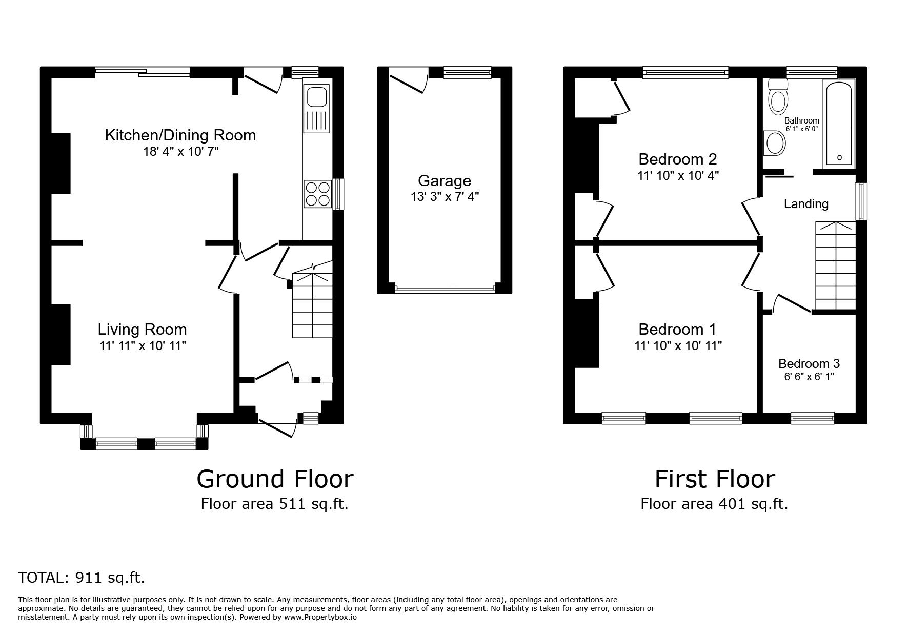 Floorplan of 3 bedroom Semi Detached House to rent, New Winchelsea Road, Rye, East Sussex, TN31