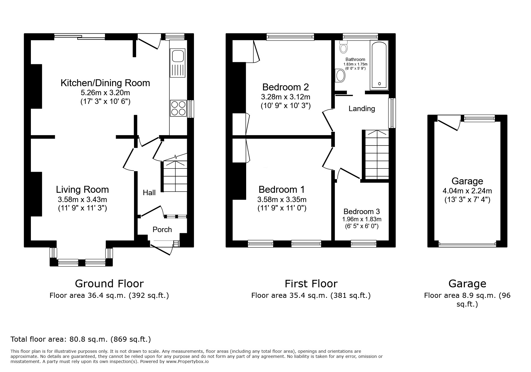 Floorplan of 3 bedroom Semi Detached House to rent, New Winchelsea Road, Rye, East Sussex, TN31
