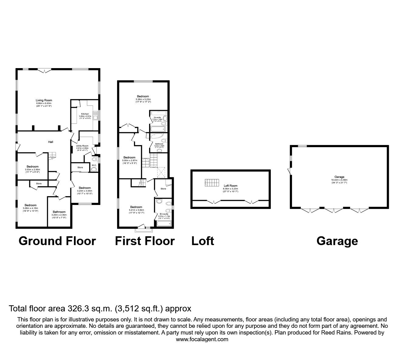 Floorplan of 6 bedroom Detached House for sale, Guestling, Hastings, East Sussex, TN35