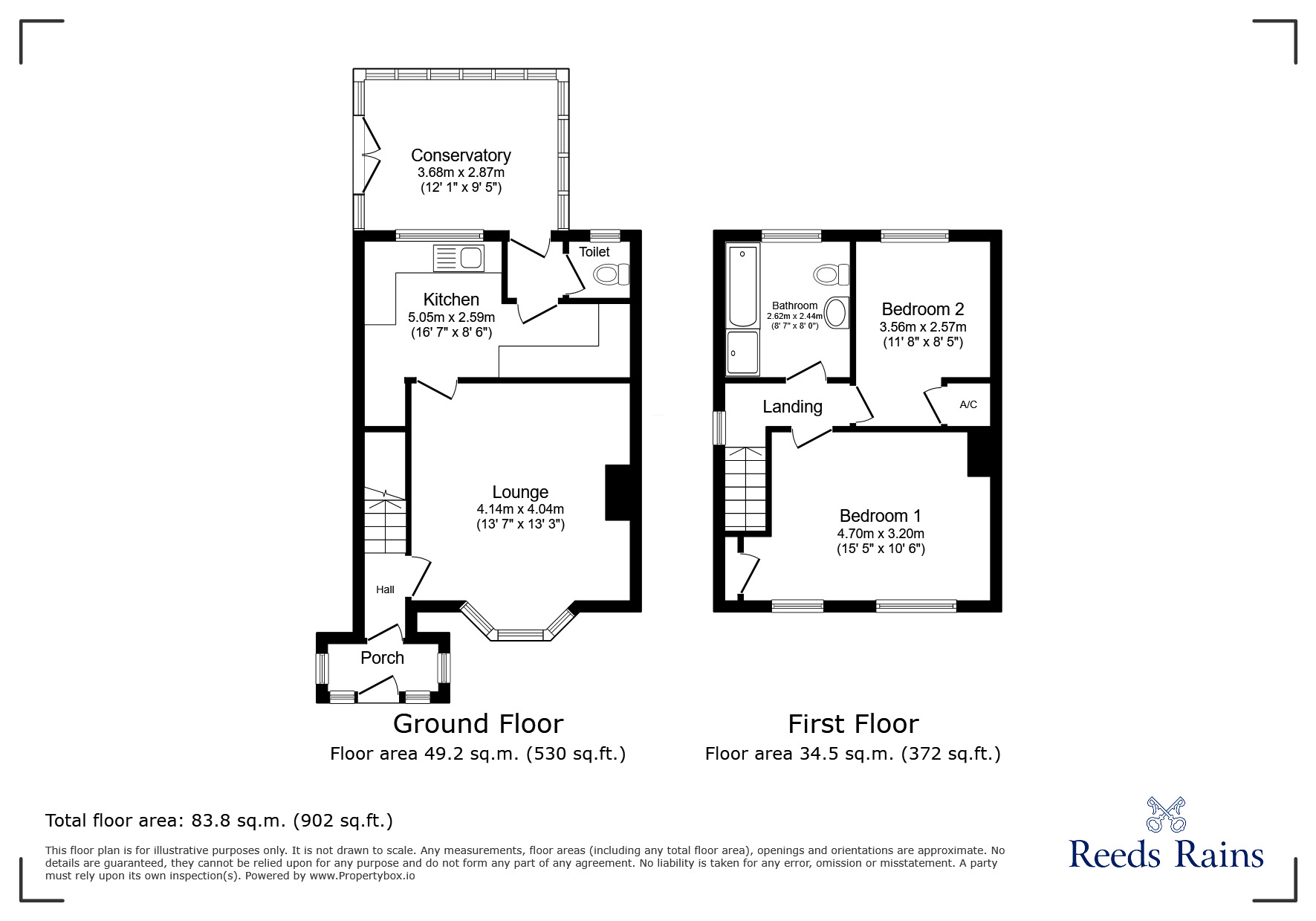 Floorplan of 2 bedroom Semi Detached House for sale, Kings Avenue, Rye, East Sussex, TN31