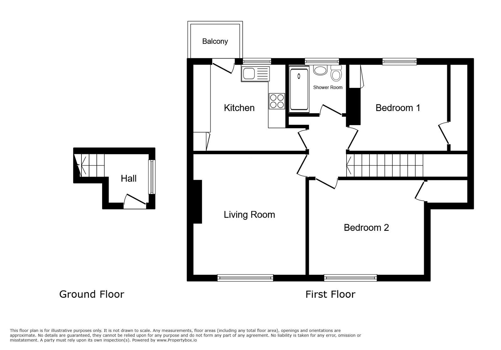 Floorplan of 2 bedroom Flat for sale, The Close, Rye, East Sussex, TN31
