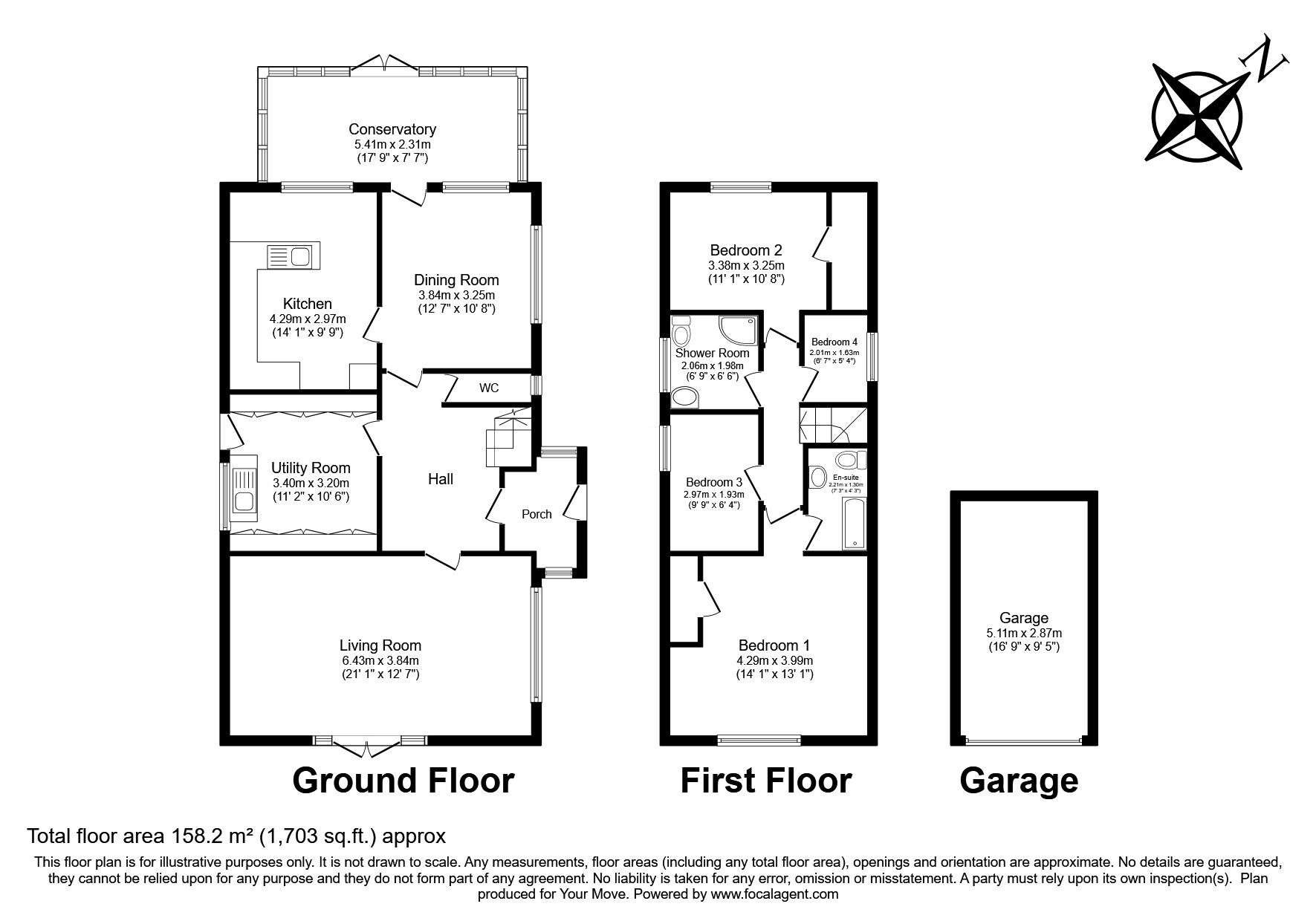 Floorplan of 4 bedroom Detached House for sale, Sea Road, Winchelsea Beach, East Sussex, TN36