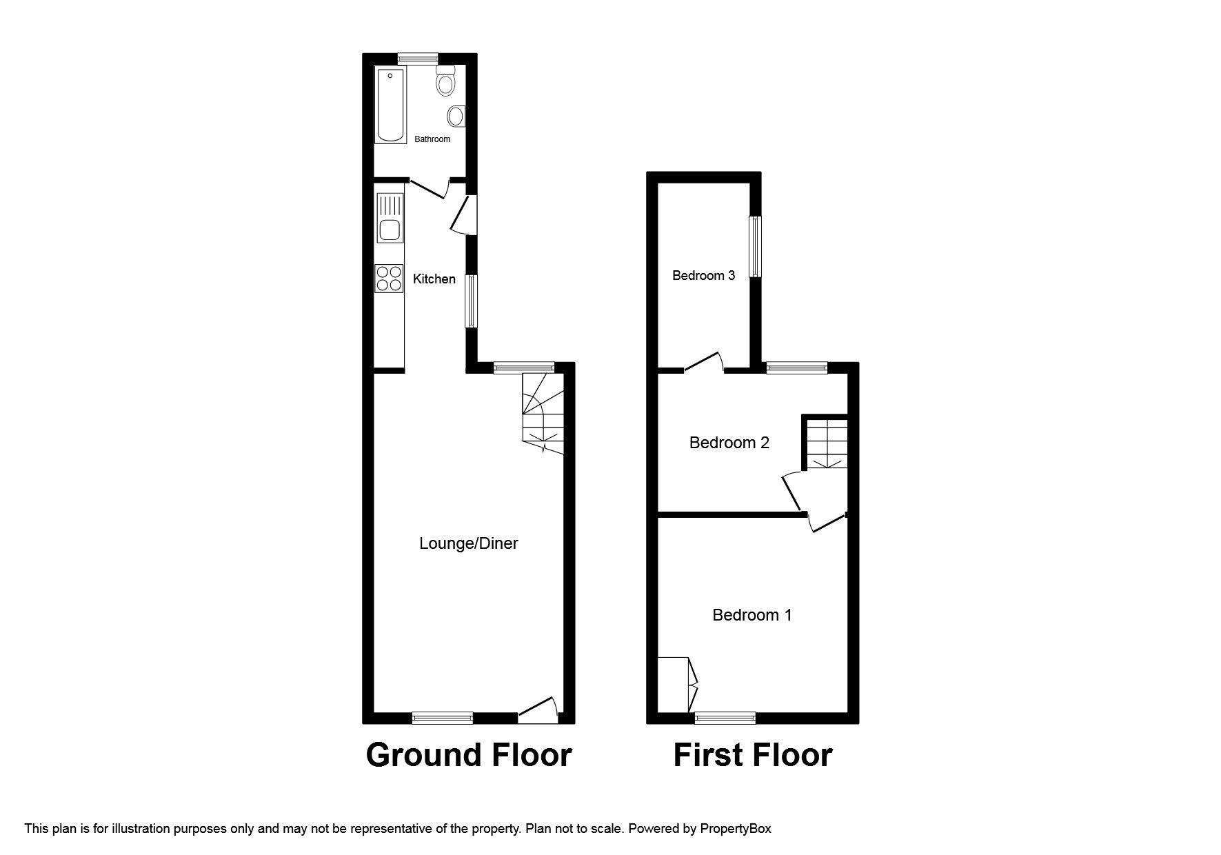 Floorplan of 2 bedroom Mid Terrace House to rent, Tower Street, East Sussex, TN31