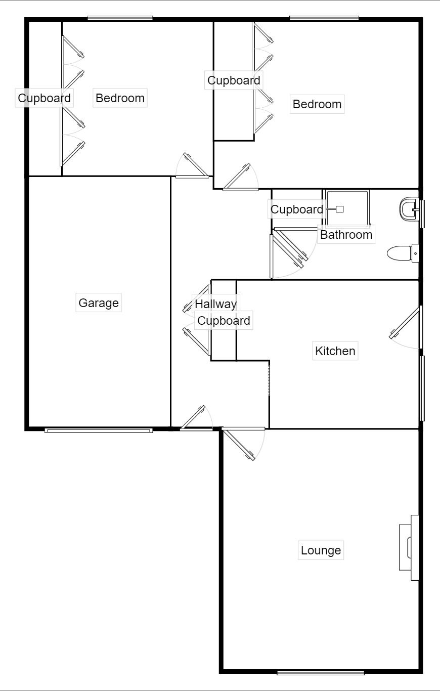 Floorplan of 2 bedroom Semi Detached Bungalow for sale, Pett Level Road, Winchelsea Beach, East Sussex, TN36