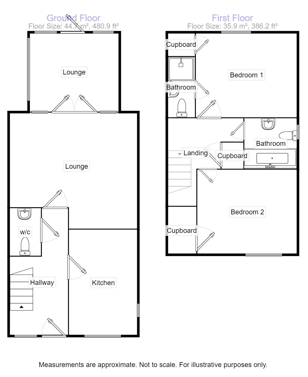 Floorplan of 2 bedroom Semi Detached House for sale, Skylark Lane, Camber, East Sussex, TN31