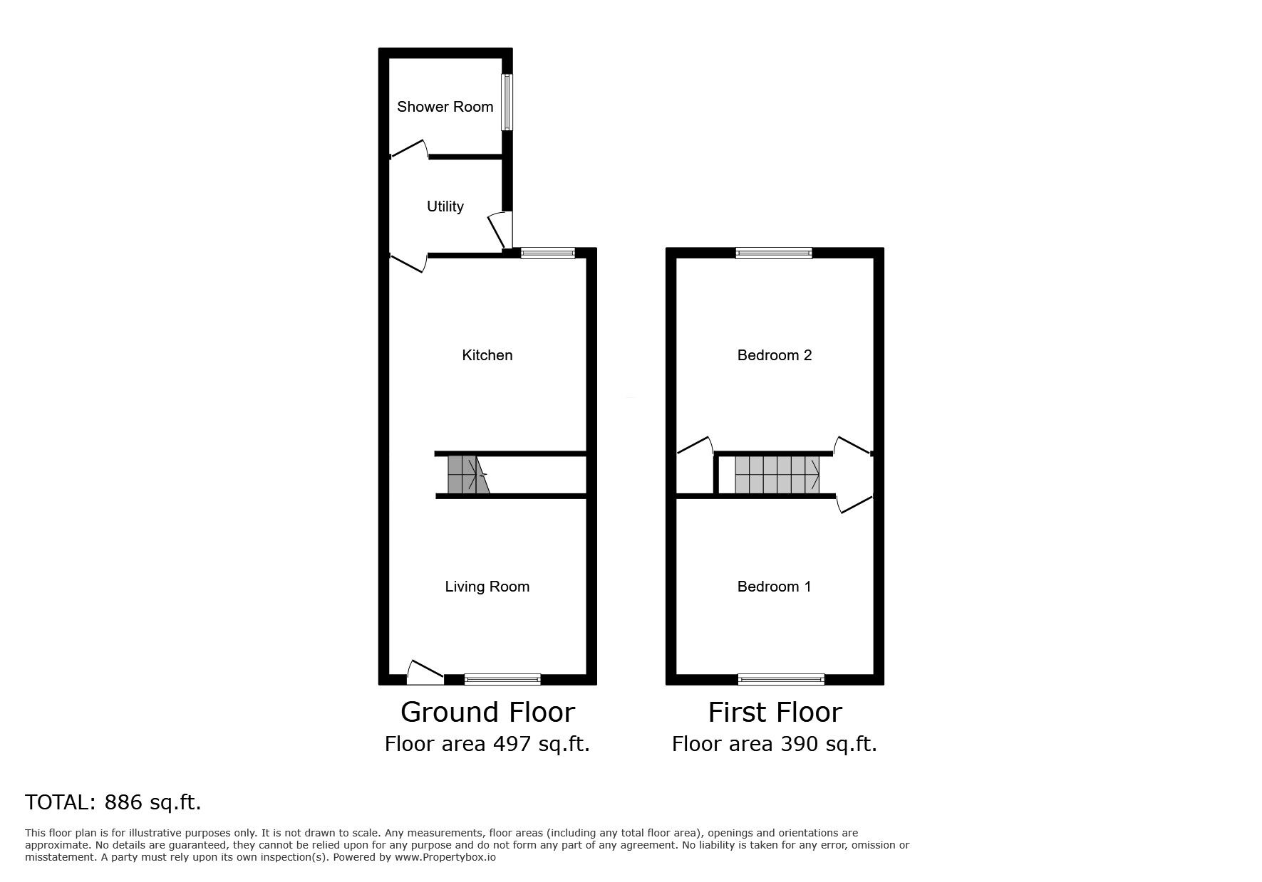 Floorplan of 2 bedroom Mid Terrace House for sale, Rye Harbour Road, Rye, East Sussex, TN31