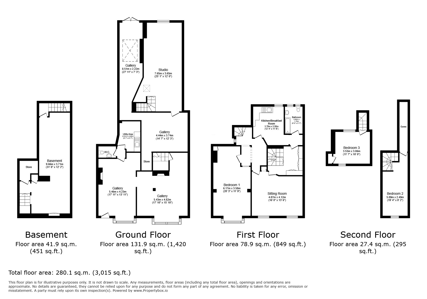 Floorplan of 3 bedroom Mid Terrace House for sale, Lion Street, East Sussex, TN31