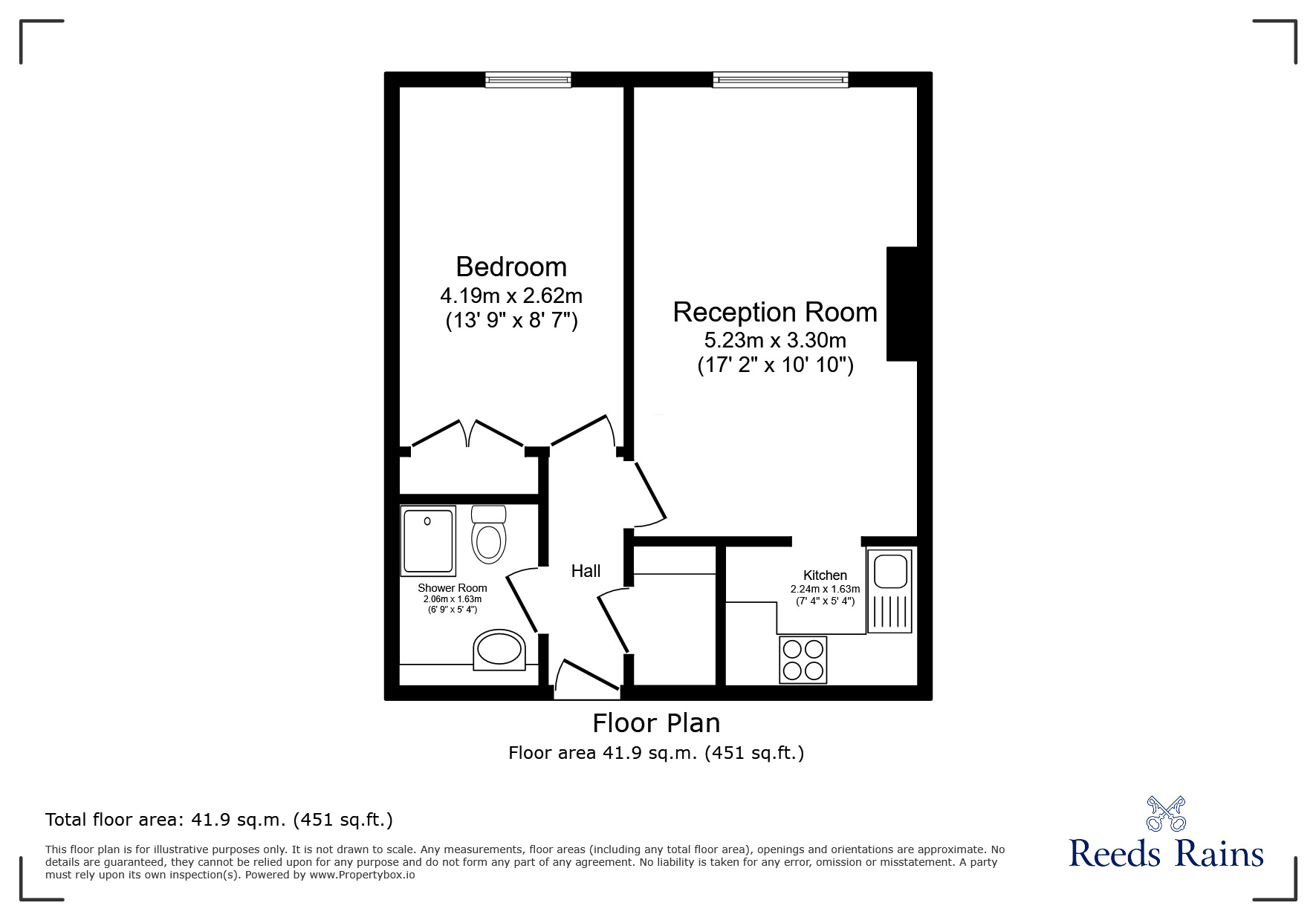 Floorplan of 1 bedroom  Flat for sale, Strand Quay, Rye, East Sussex, TN31