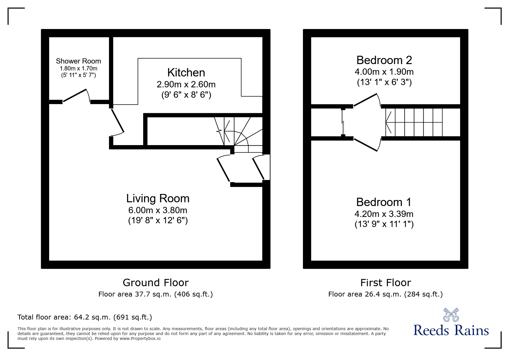 Floorplan of 2 bedroom  Flat for sale, Ferry Road, Rye, East Sussex, TN31
