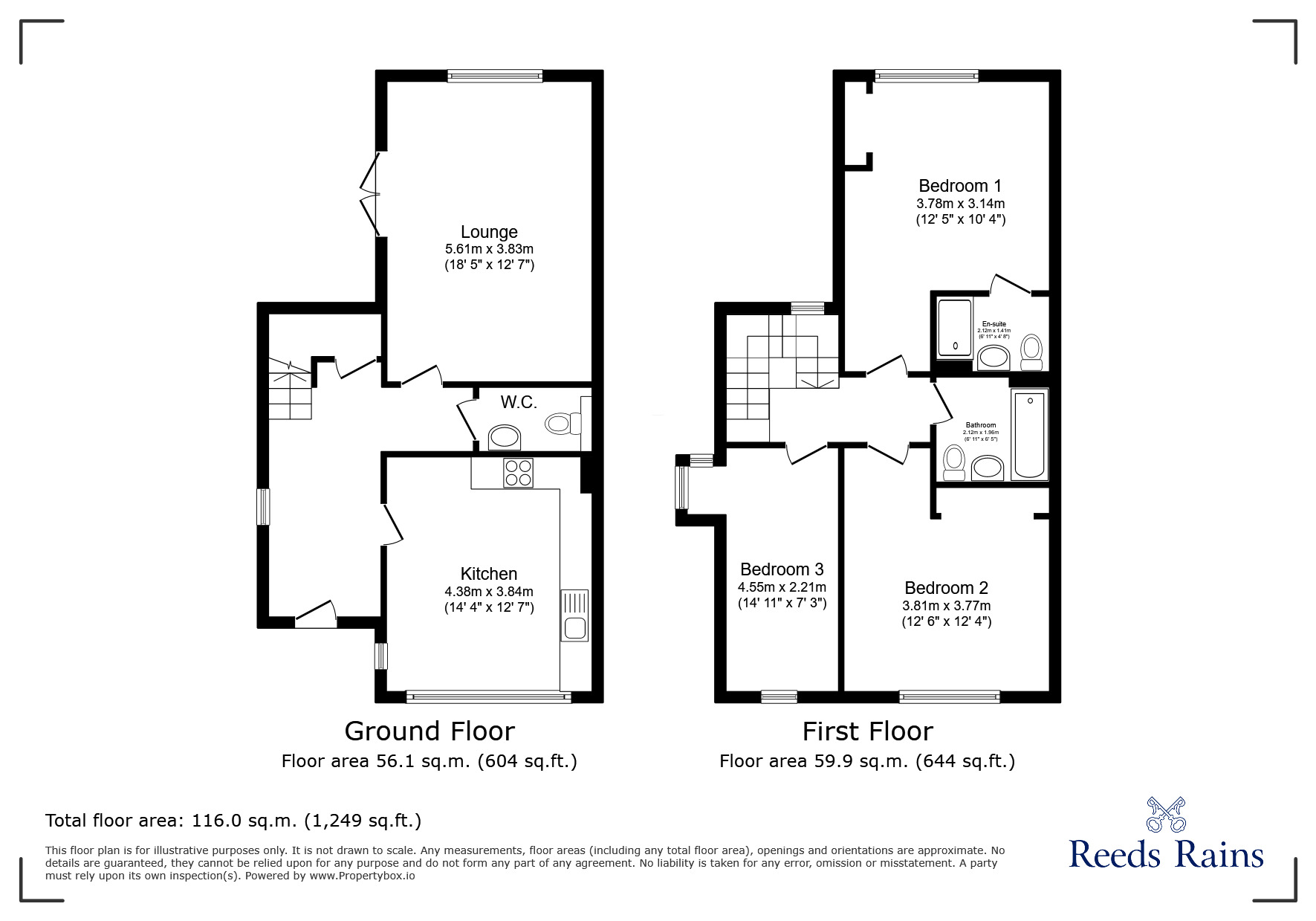 Floorplan of 3 bedroom Semi Detached House for sale, Market Gardens, Fairlight, East Sussex, TN35