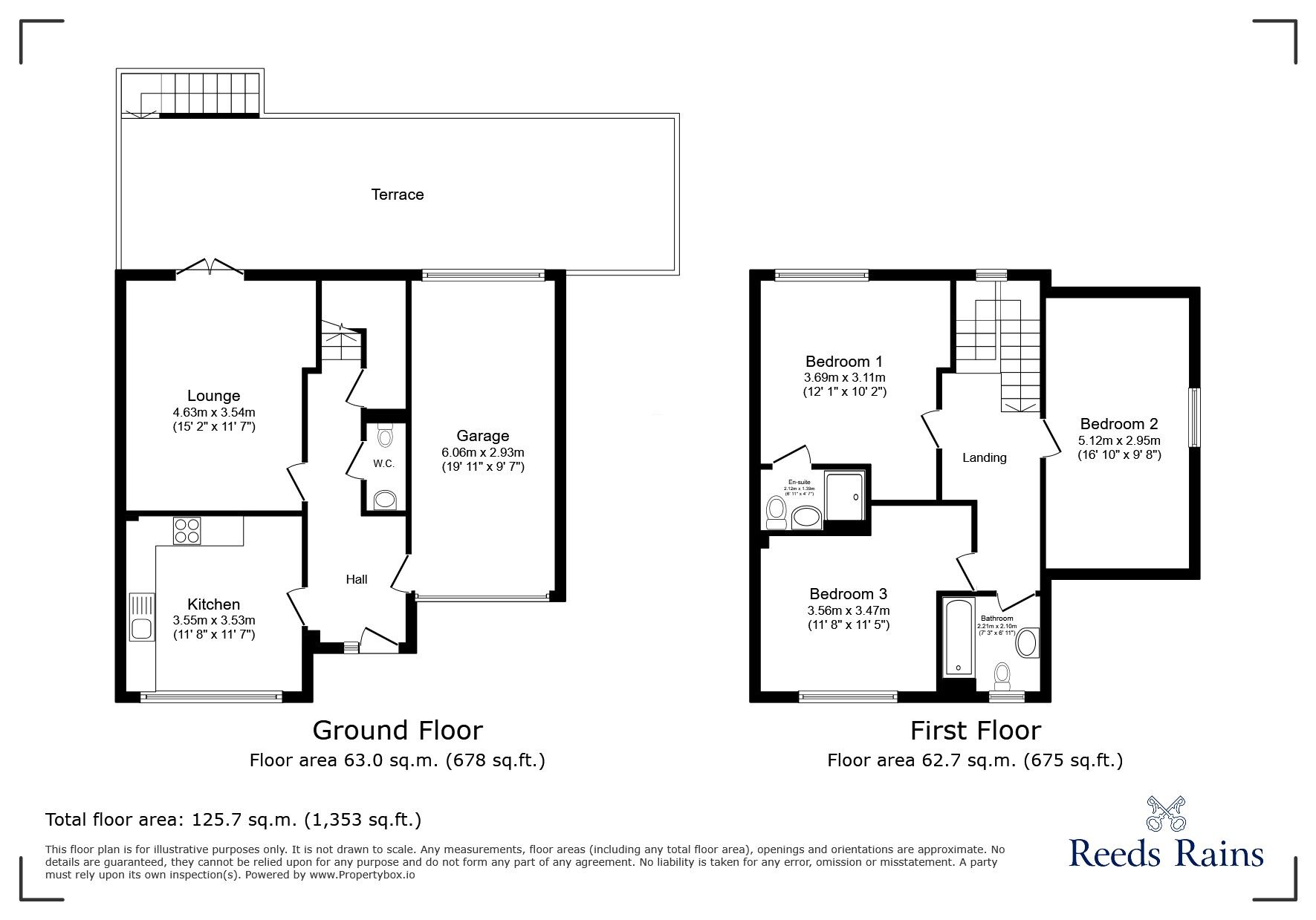 Floorplan of 3 bedroom Semi Detached House for sale, Market Gardens, Fairlight, East Sussex, TN35