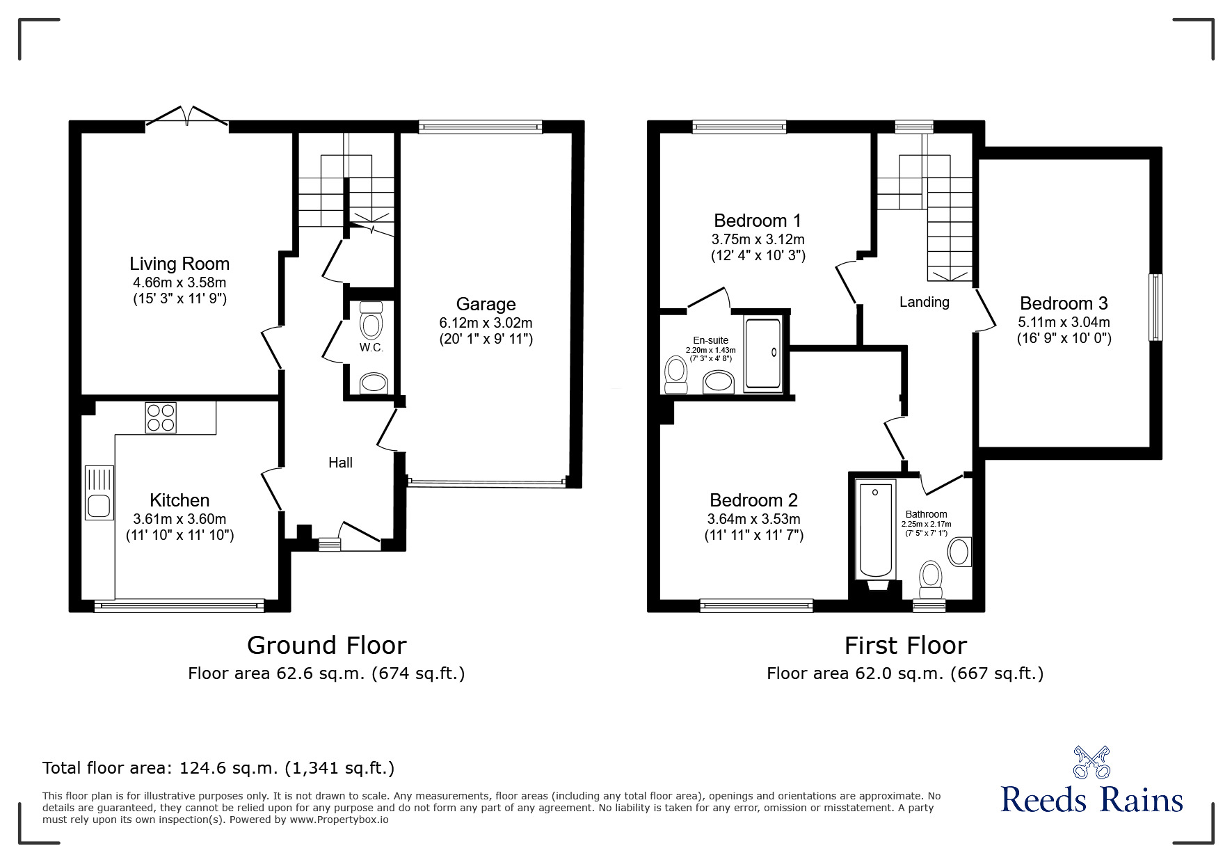 Floorplan of 3 bedroom Semi Detached House for sale, Market Gardens, Fairlight, East Sussex, TN35