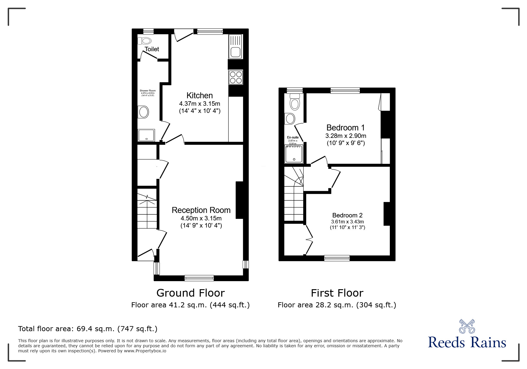 Floorplan of 2 bedroom Mid Terrace House for sale, Doleham Cottages, Doleham Hill, East Sussex, TN35