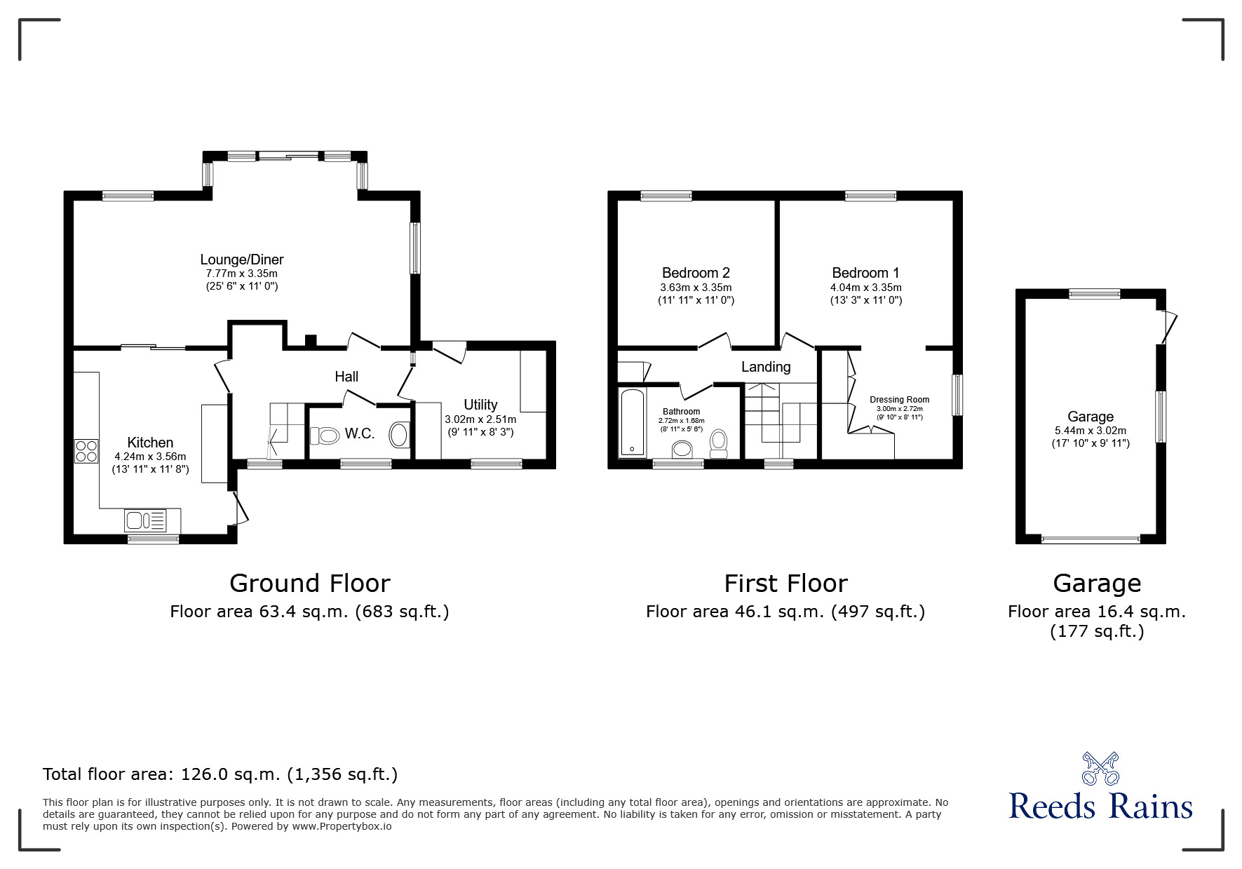 Floorplan of 2 bedroom Semi Detached House for sale, Love Lane, Rye, East Sussex, TN31