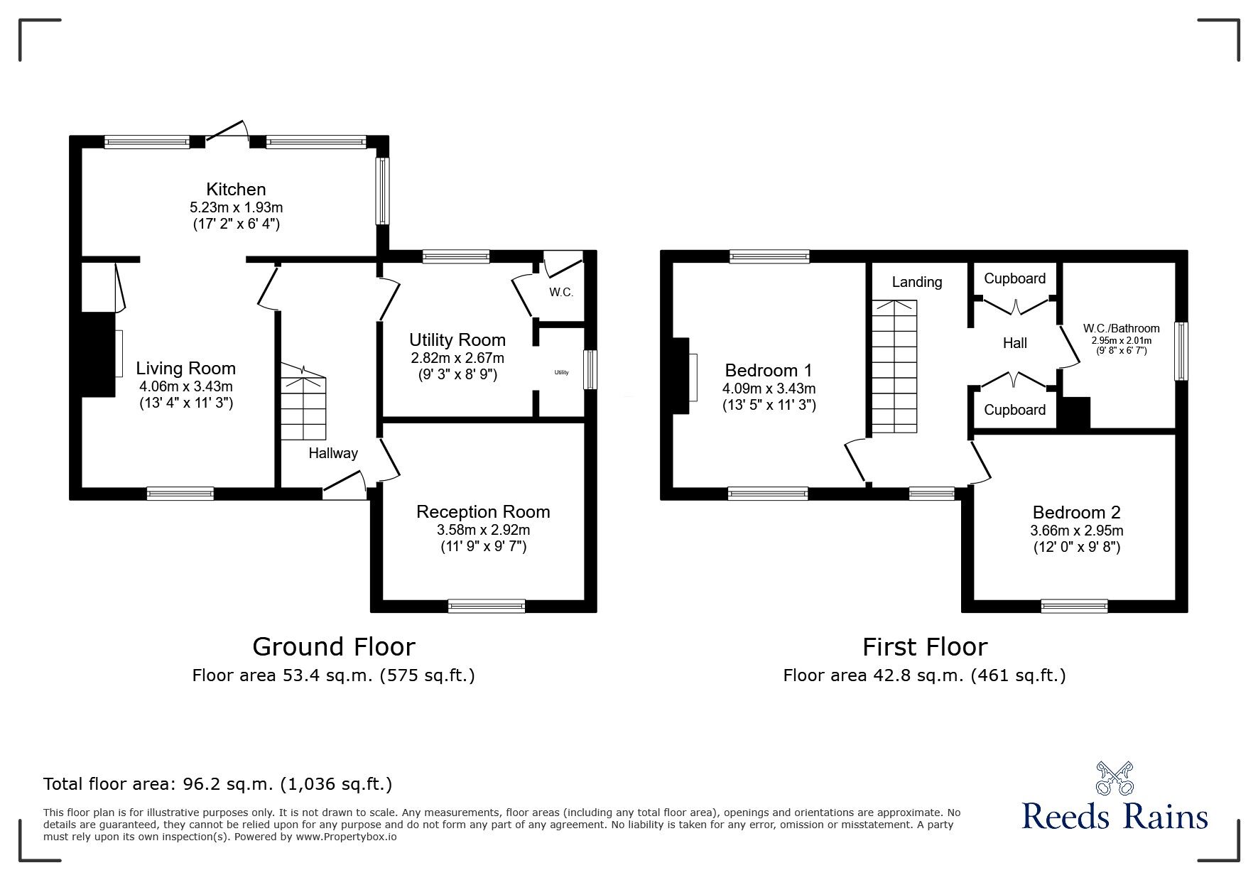 Floorplan of 2 bedroom Semi Detached House to rent, Barnets Hill, Peasmarsh, East Sussex, TN31