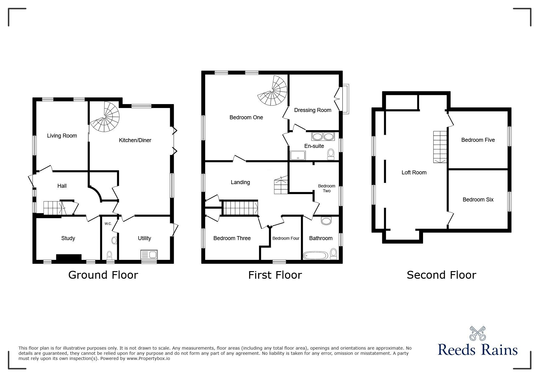 Floorplan of 6 bedroom Detached House for sale, Barnets Hill, Peasmarsh, East Sussex, TN31