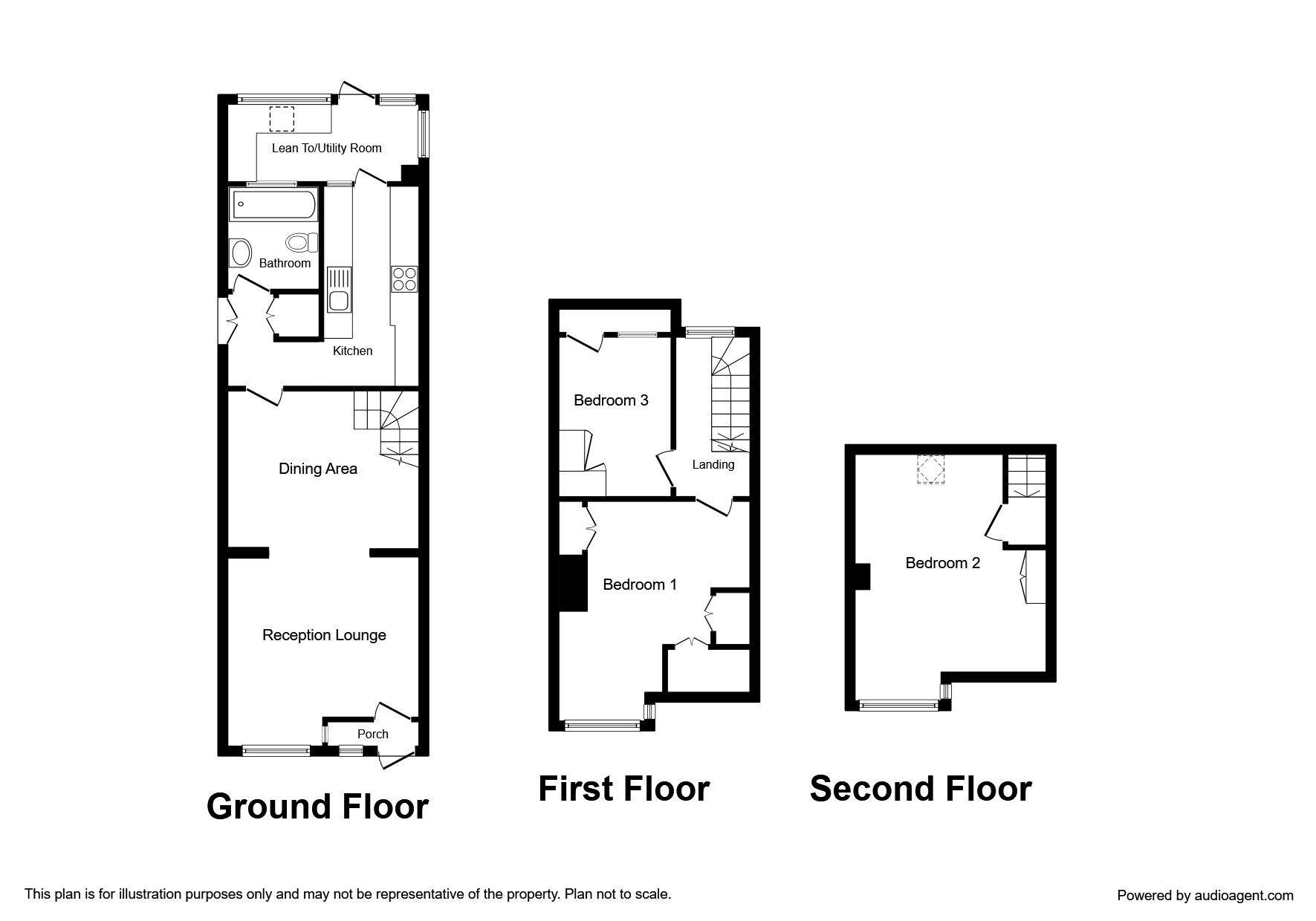 Floorplan of 3 bedroom Mid Terrace House for sale, Winchelsea Road, East Sussex, TN31