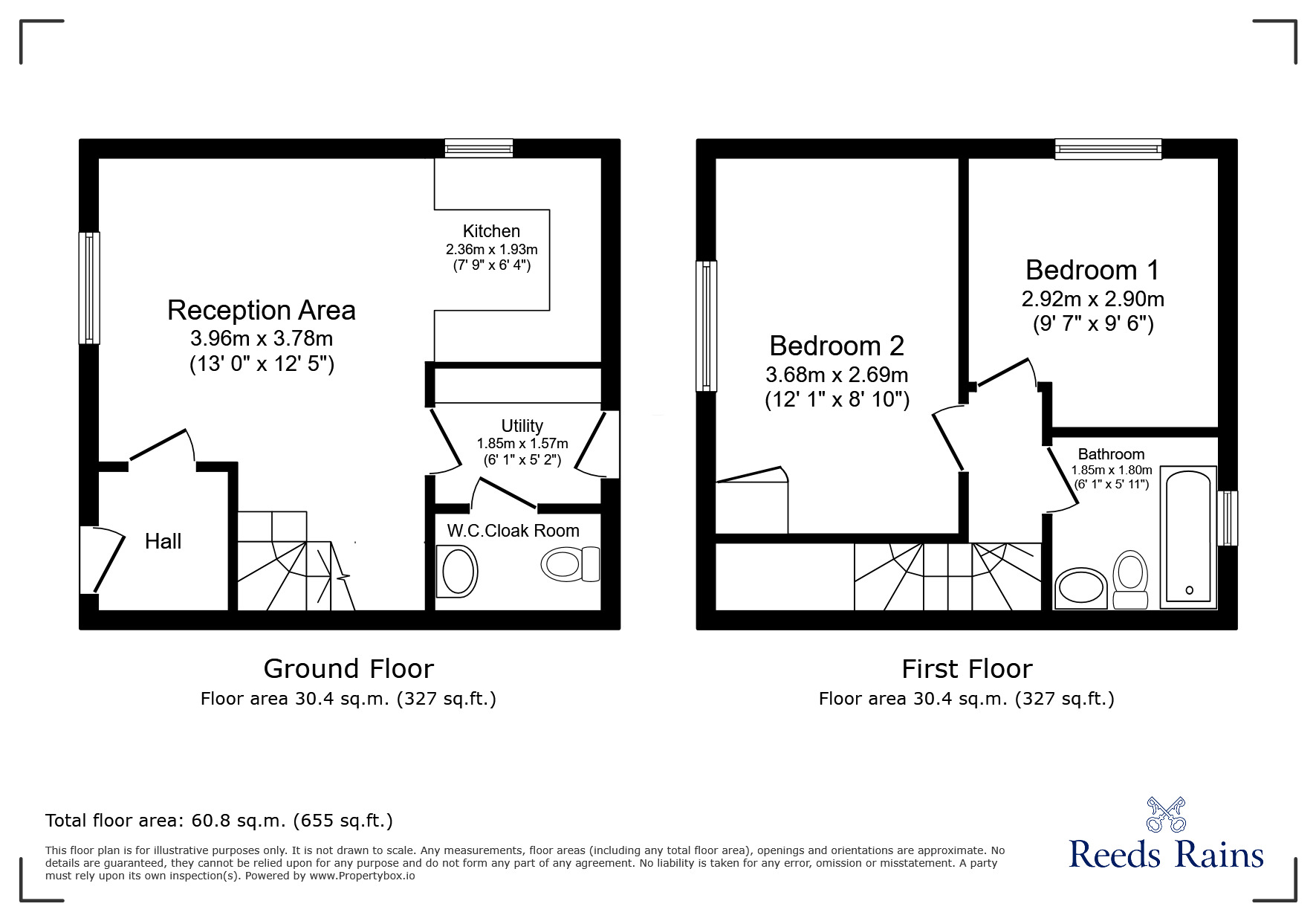 Floorplan of 2 bedroom Semi Detached House for sale, Whitesand Drive, Camber, East Sussex, TN31