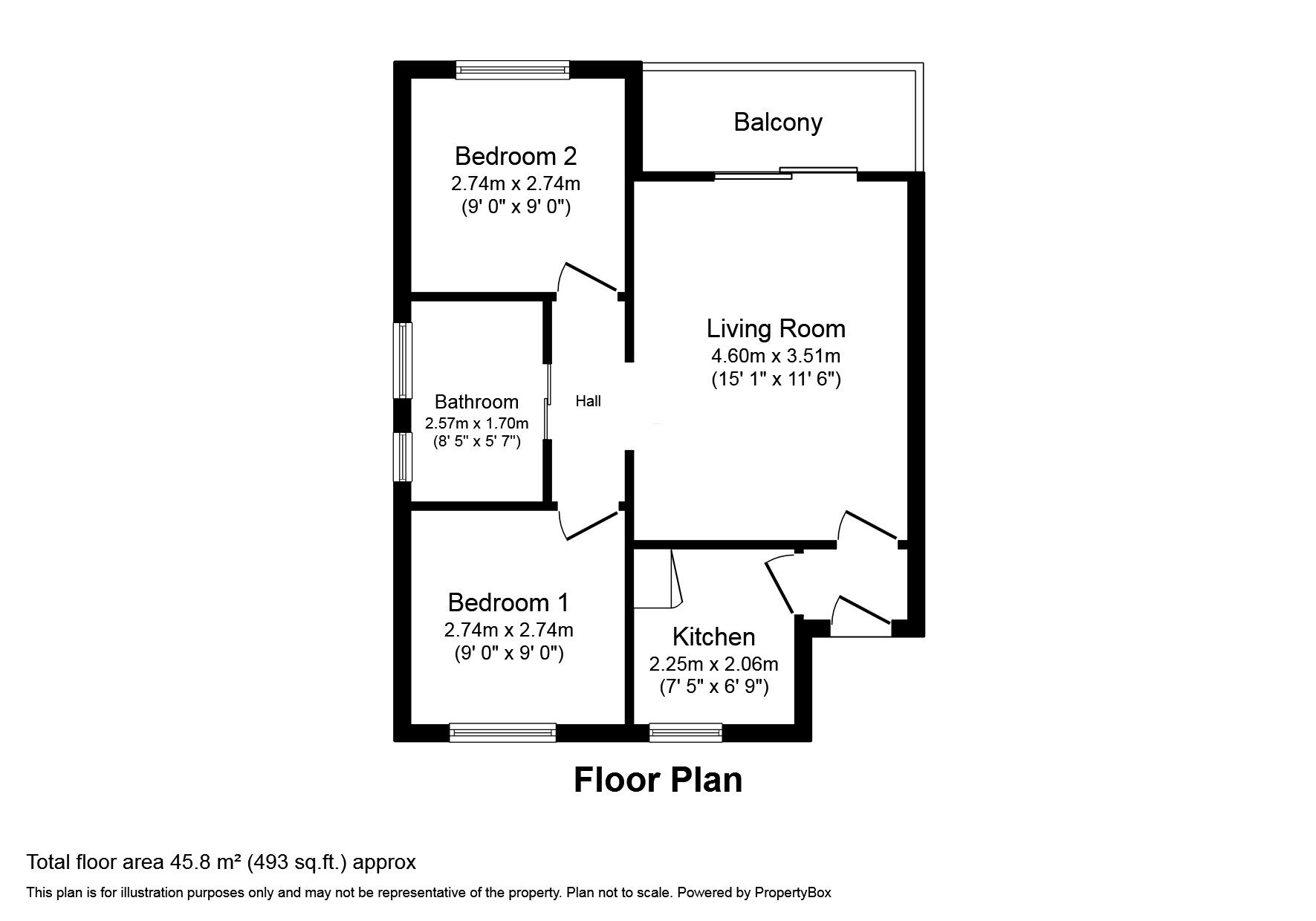 Floorplan of 2 bedroom  Flat to rent, Saunders Way, Camber, East Sussex, TN31