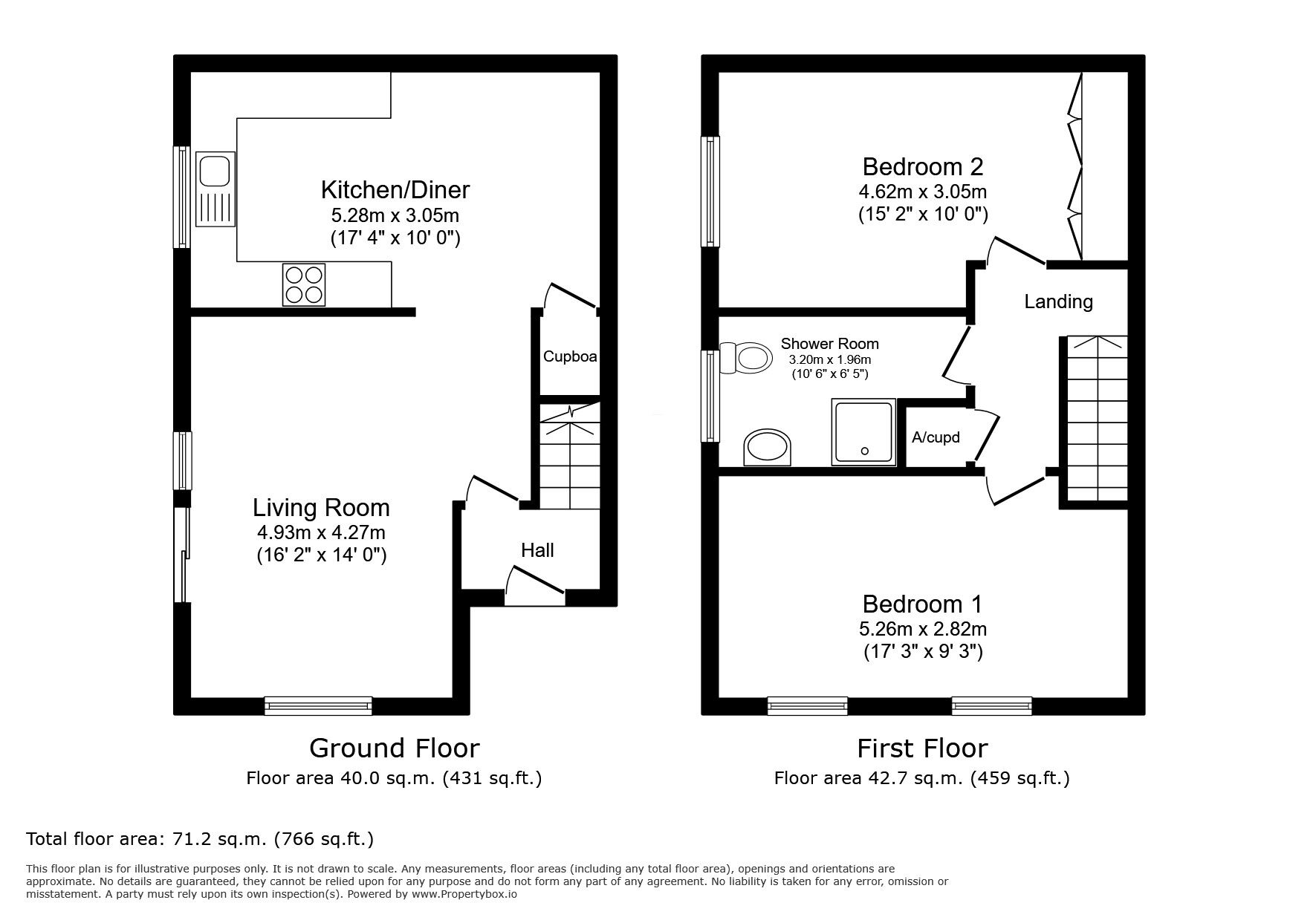 Floorplan of 2 bedroom End Terrace House to rent, Regent Square, Rye, East Sussex, TN31