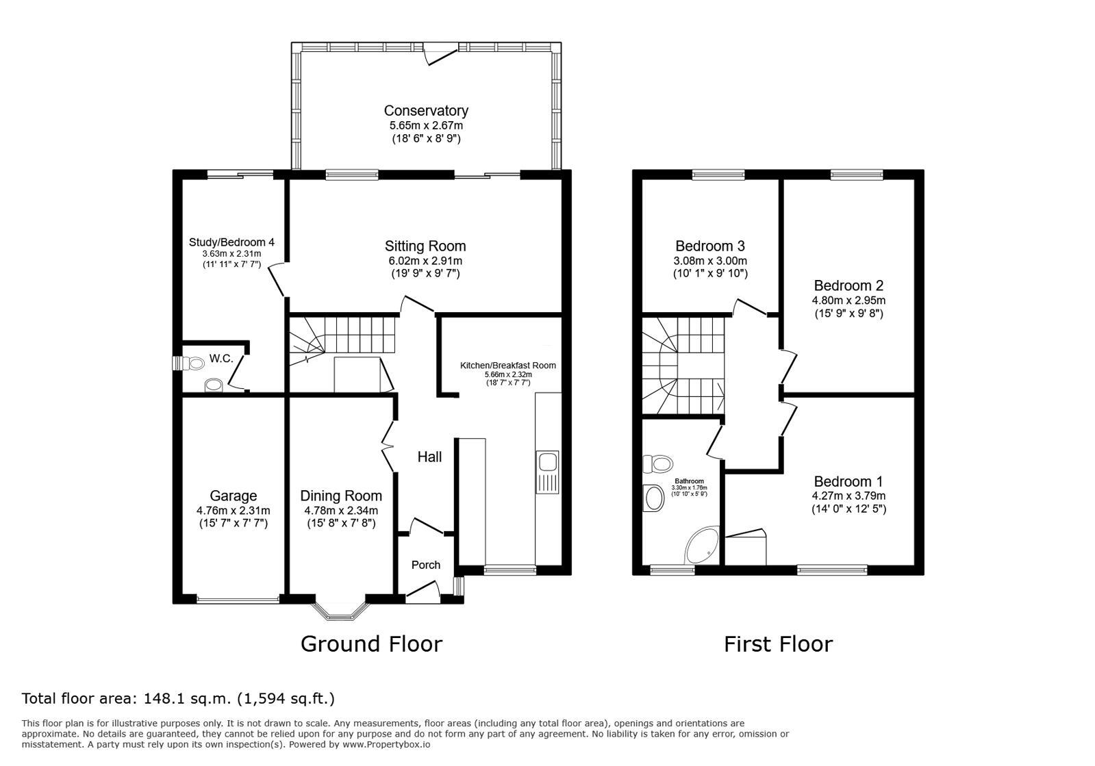 Floorplan of 3 bedroom Semi Detached House for sale, Lydd Road, Camber, East Sussex, TN31