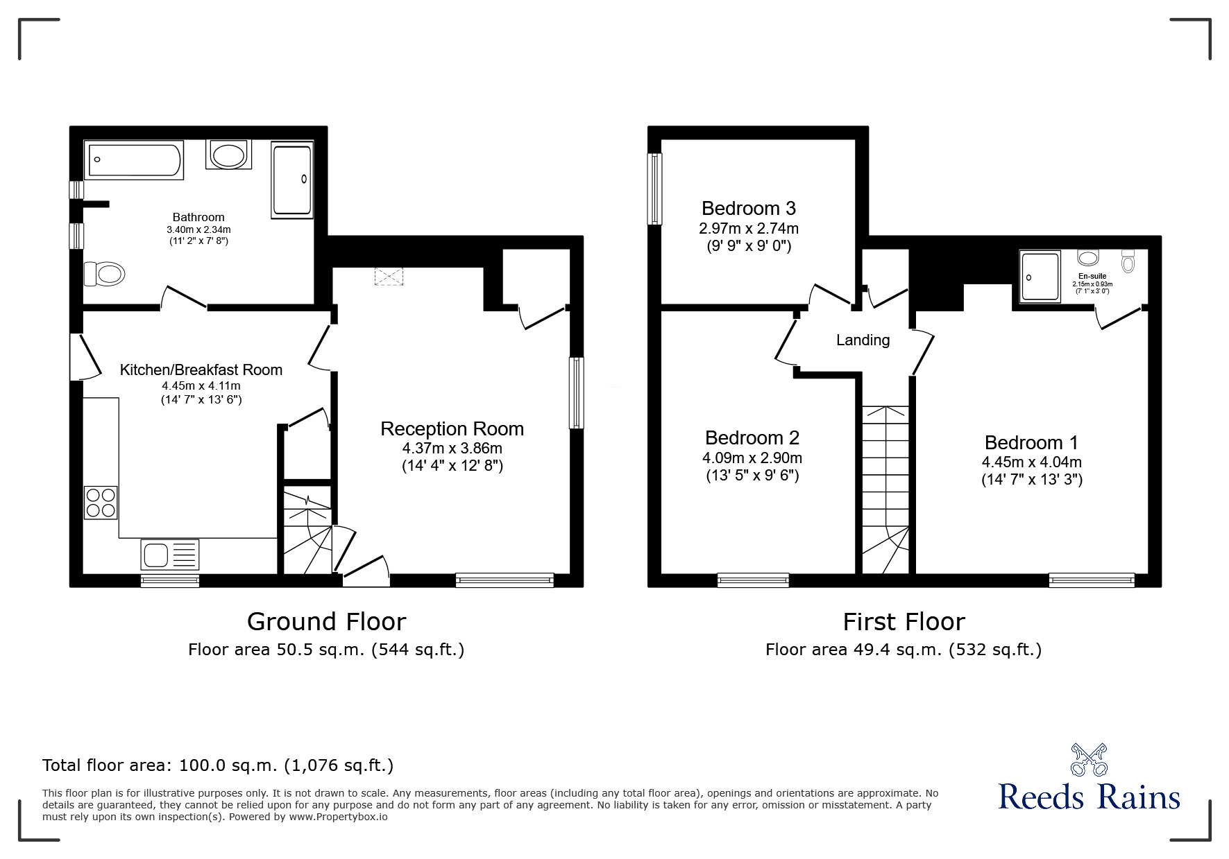 Floorplan of 3 bedroom Semi Detached House for sale, Wittersham Road, Iden, East Sussex, TN31