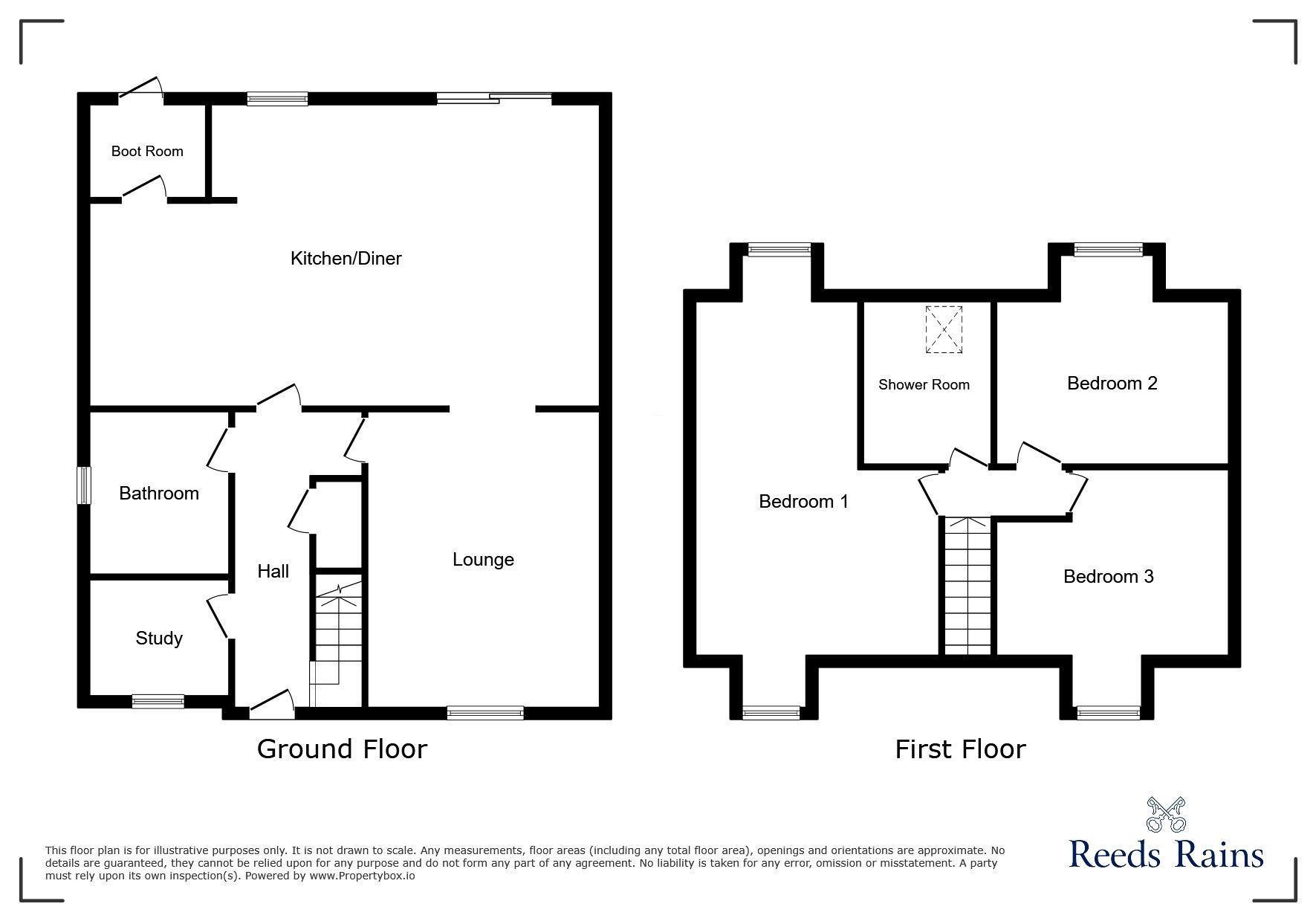 Floorplan of 3 bedroom Detached House for sale, The Ridge, Winchelsea Beach, East Sussex, TN36