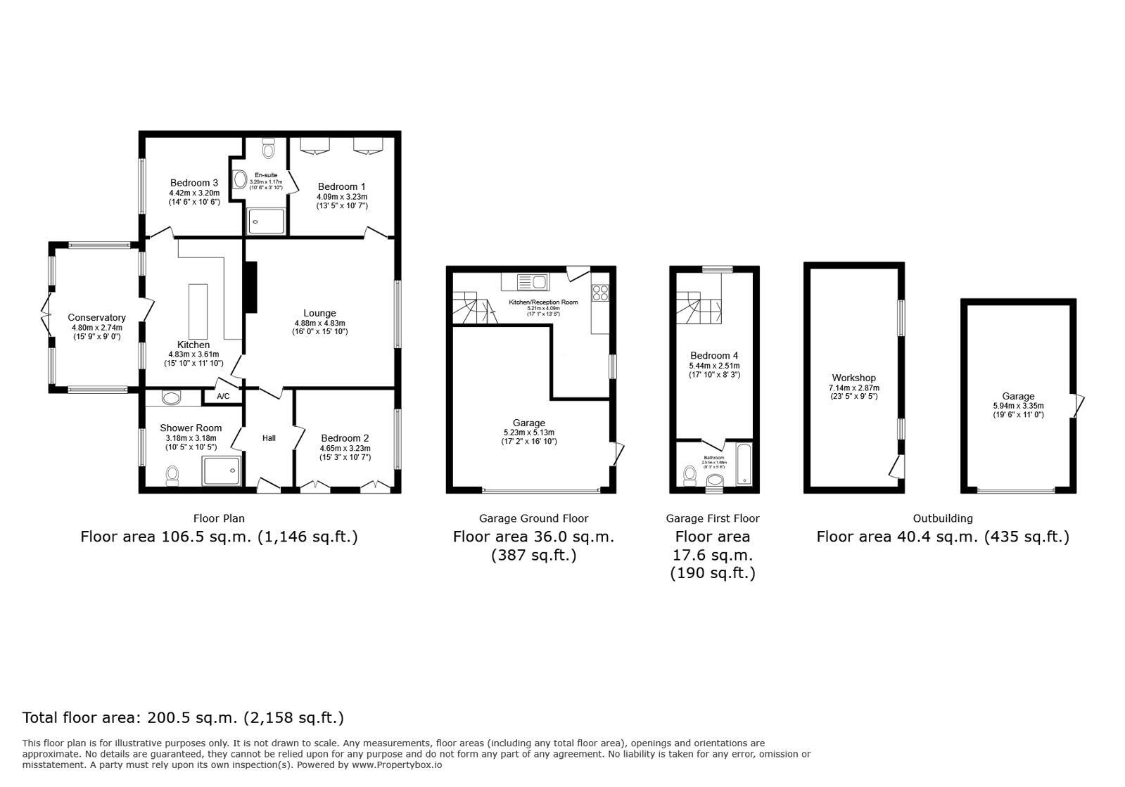 Floorplan of 4 bedroom Detached Bungalow for sale, Lydd Road, Camber, East Sussex, TN31