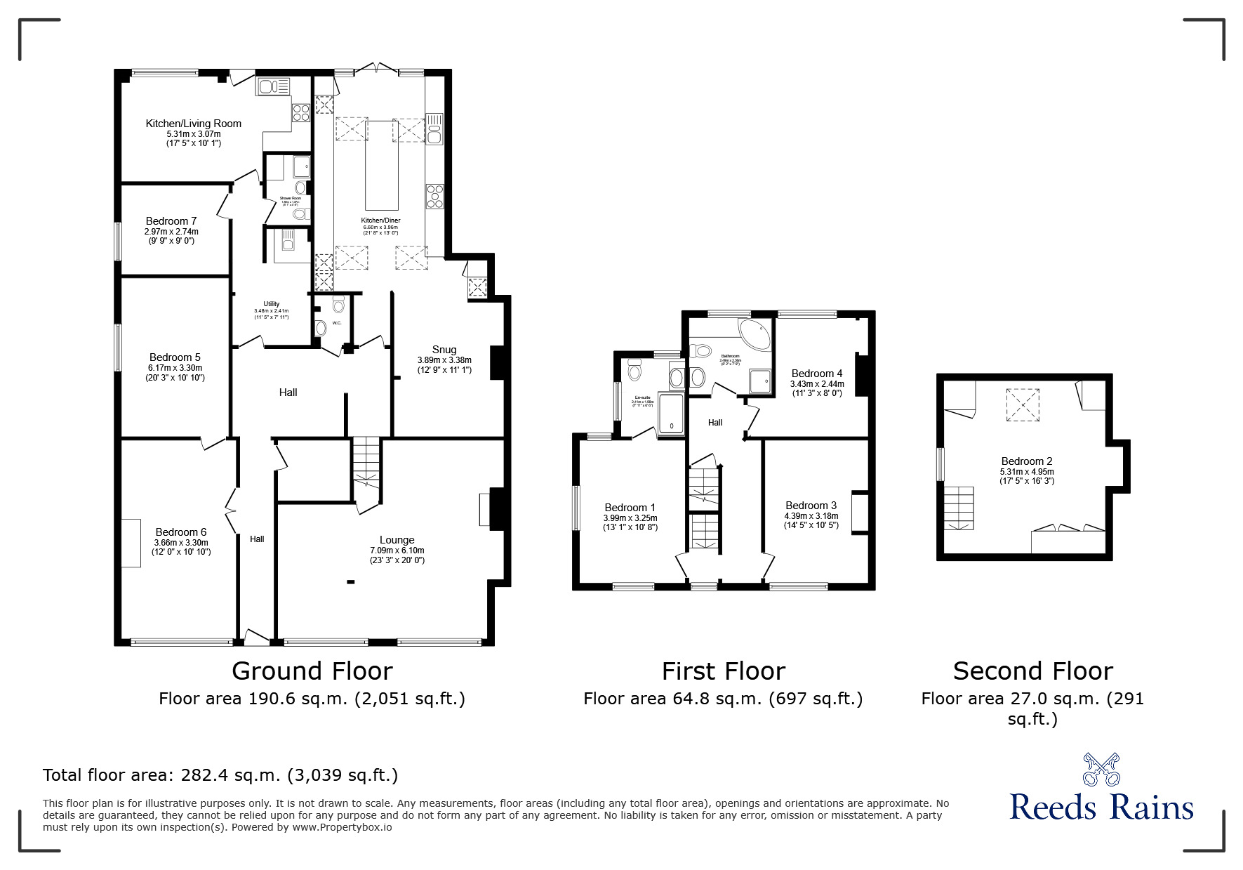 Floorplan of 7 bedroom Semi Detached House for sale, Main Street, Beckley, East Sussex, TN31