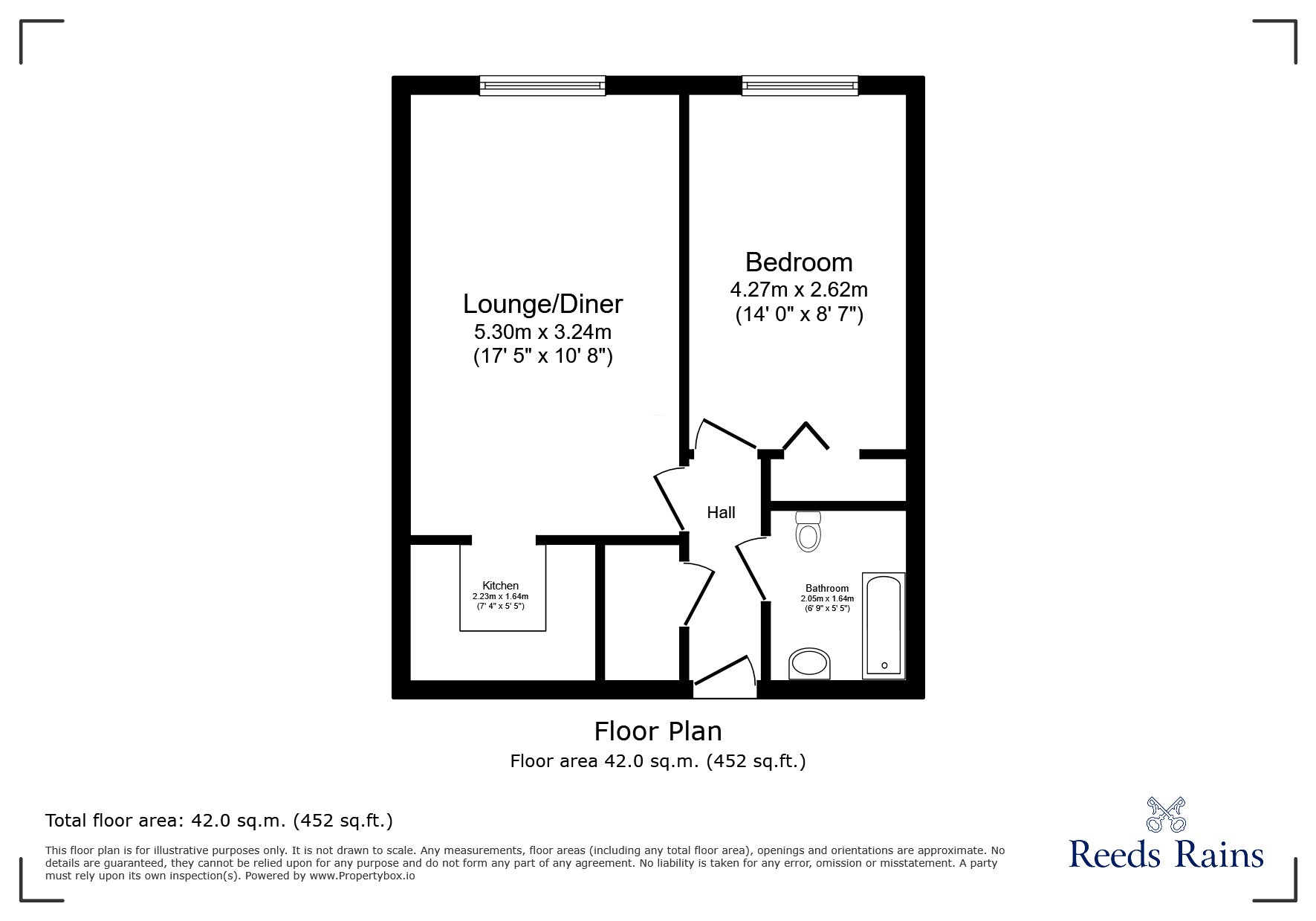 Floorplan of 1 bedroom  Flat for sale, Strand Quay, Rye, East Sussex, TN31