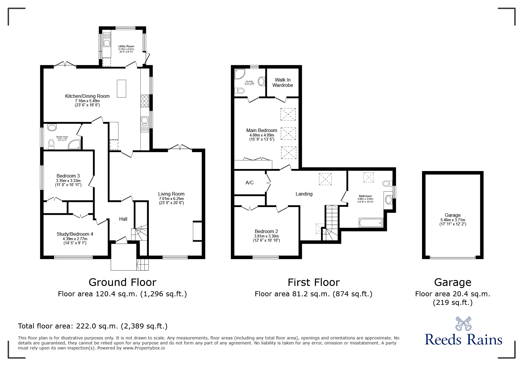 Floorplan of 4 bedroom Detached House for sale, Cackle Street, Brede, East Sussex, TN31