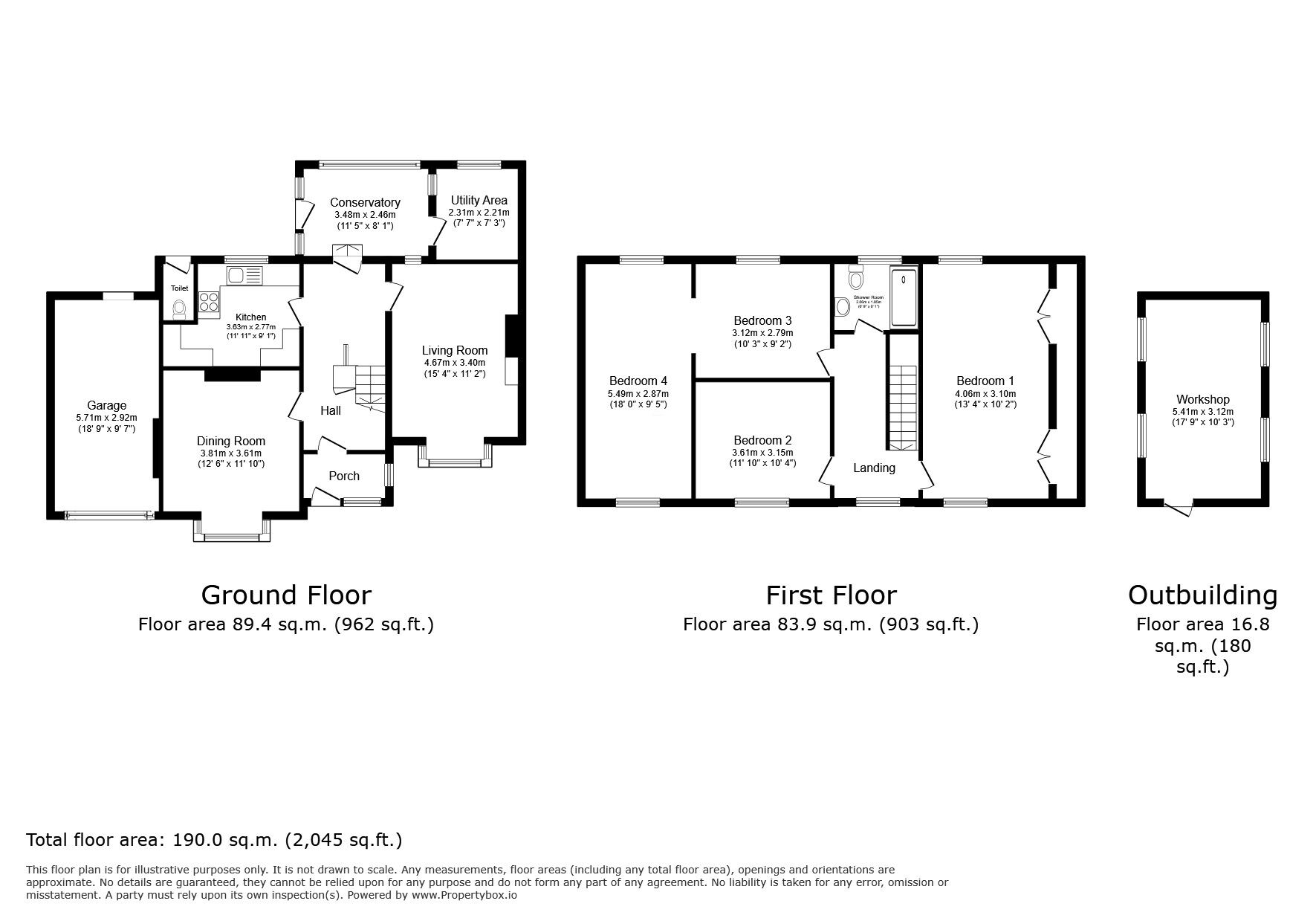 Floorplan of 4 bedroom Semi Detached House for sale, Udimore Road, Rye, East Sussex, TN31