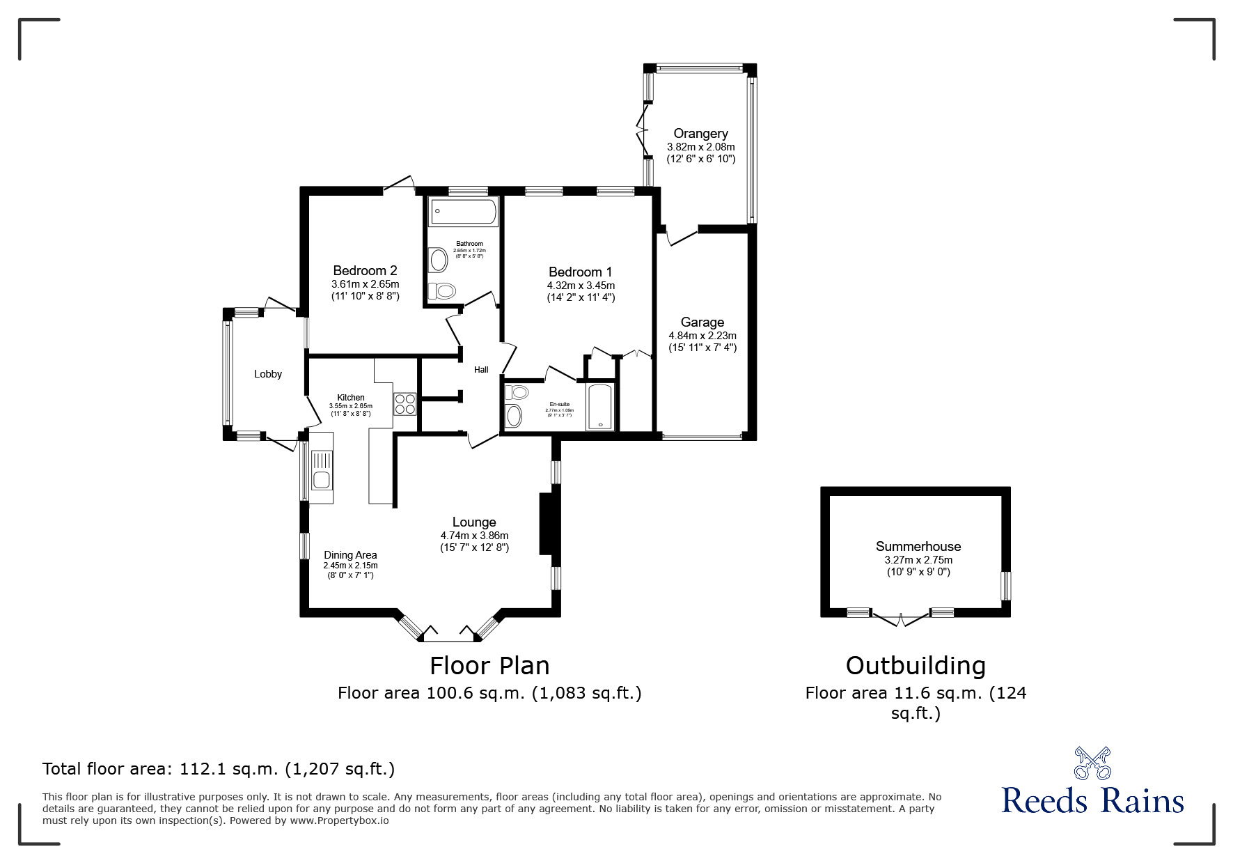 Floorplan of 2 bedroom Link Detached Bungalow for sale, Blackthorn Way, Fairlight, East Sussex, TN35