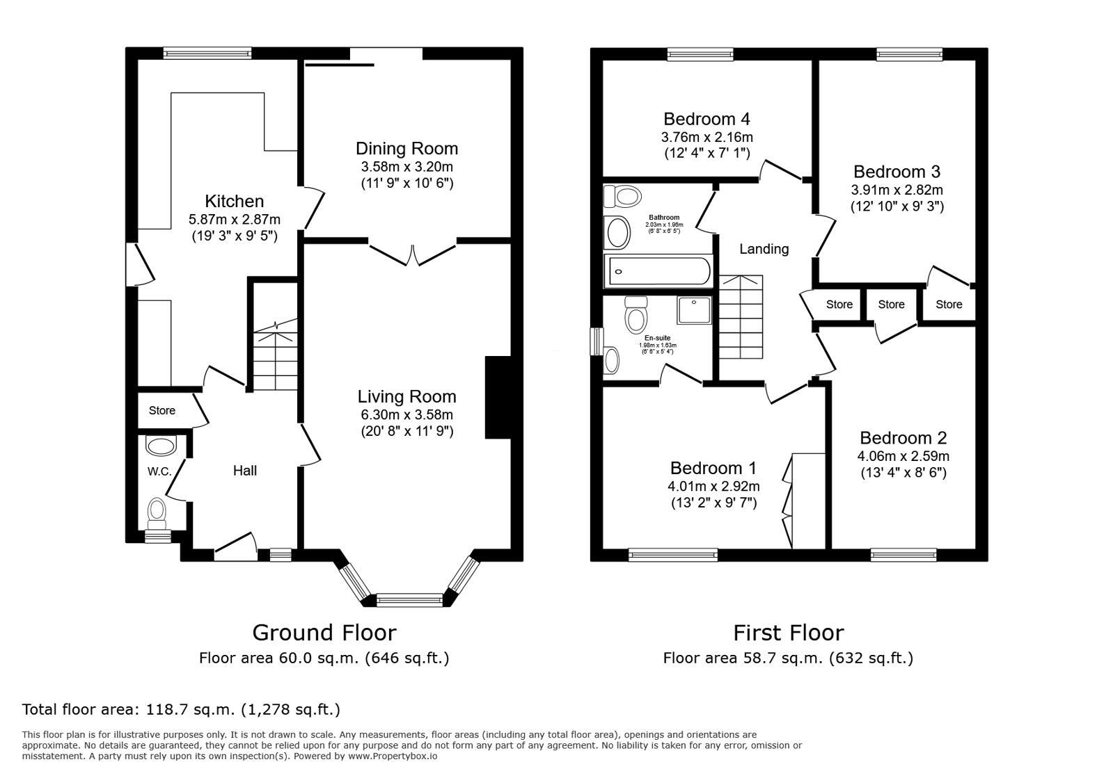 Floorplan of 4 bedroom Detached House for sale, Main Road, Icklesham, East Sussex, TN36
