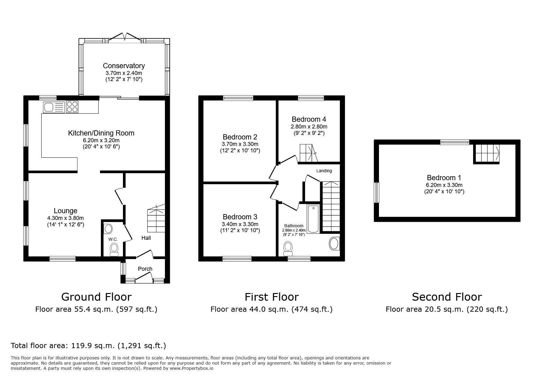 Floorplan of 3 bedroom Semi Detached House for sale, Forge Meads, Wittersham, Kent, TN30