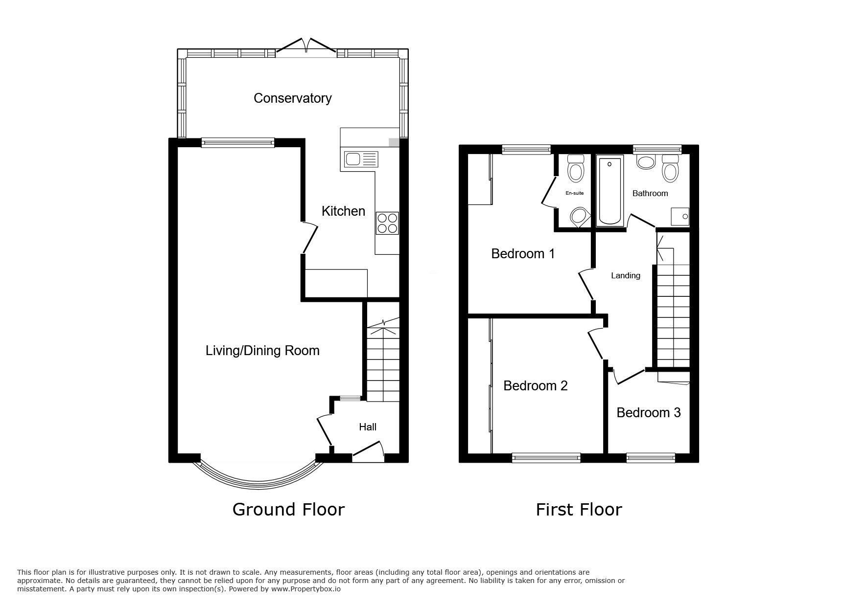 Floorplan of 3 bedroom Mid Terrace House for sale, North Salts, Rye, East Sussex, TN31