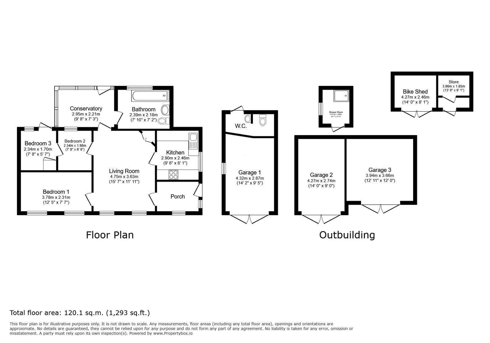 Floorplan of 3 bedroom Detached Bungalow for sale, Jurys Gap, Rye, East Sussex, TN31