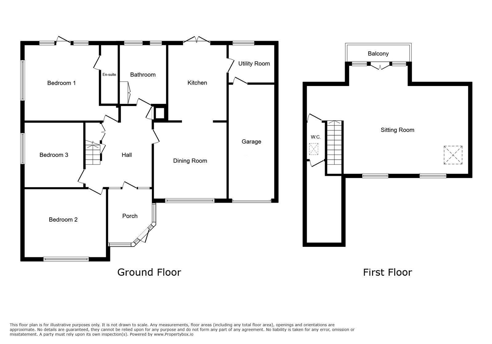 Floorplan of 3 bedroom Detached House for sale, Udimore Road, Rye, East Sussex, TN31