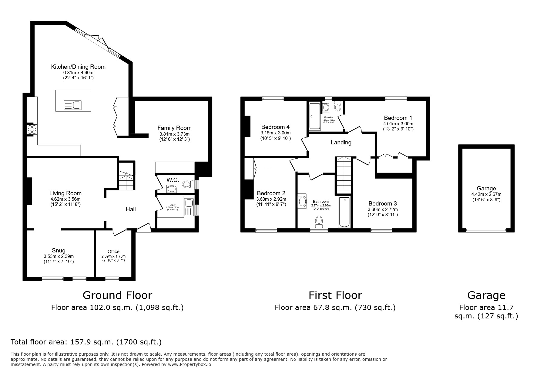 Floorplan of 4 bedroom Semi Detached House for sale, Sea Road, Winchelsea Beach, East Sussex, TN36