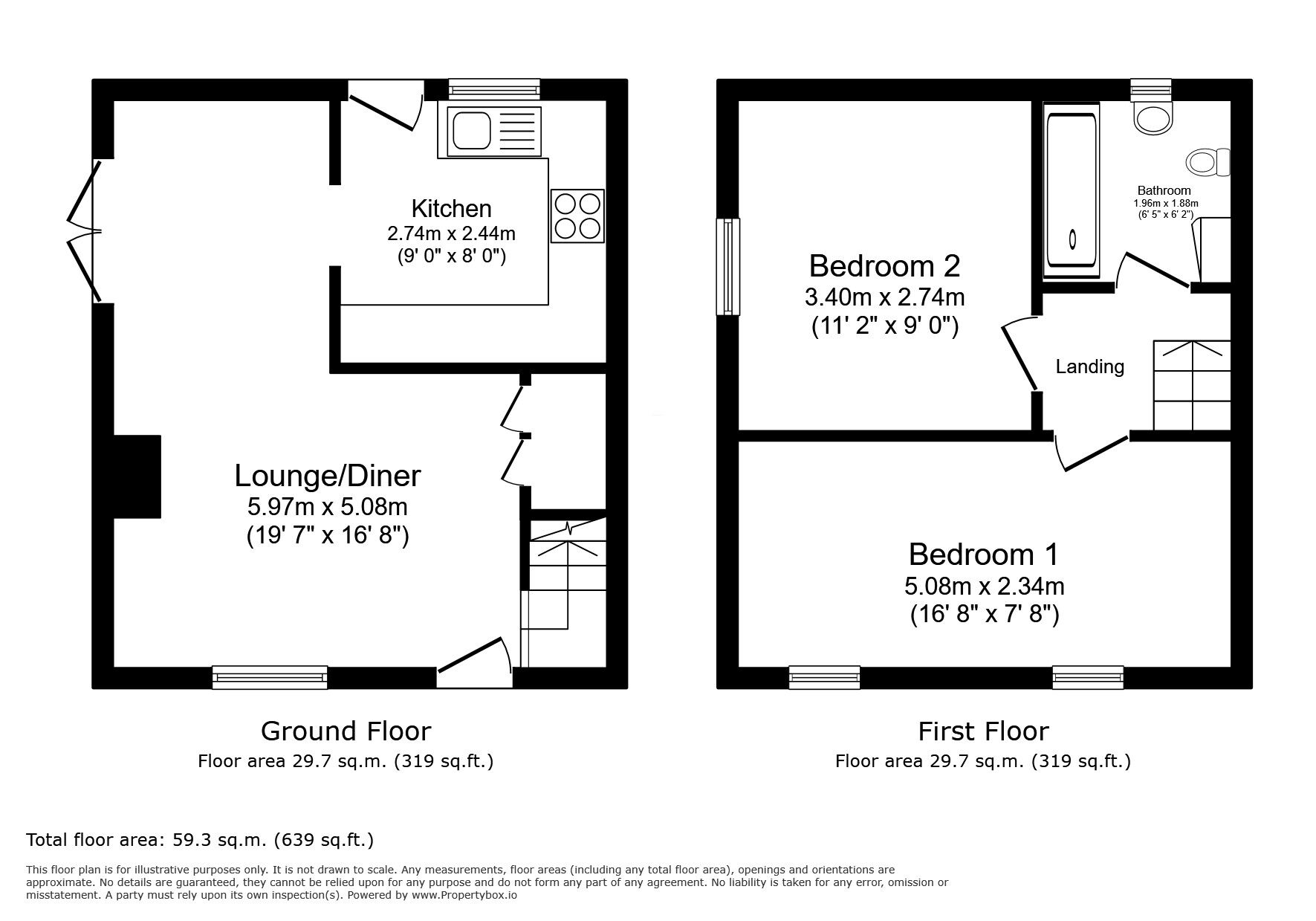 Floorplan of 2 bedroom End Terrace House for sale, Cyprus Place, Rye, East Sussex, TN31