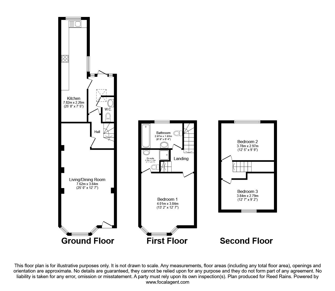 Floorplan of 3 bedroom Mid Terrace House for sale, Winchelsea Road, Rye, East Sussex, TN31