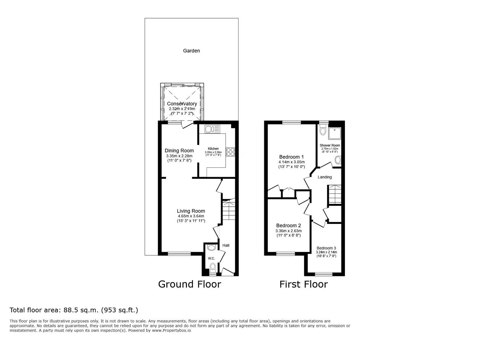 Floorplan of 3 bedroom Semi Detached House for sale, Lucas Shadwell Way, Rye, East Sussex, TN31
